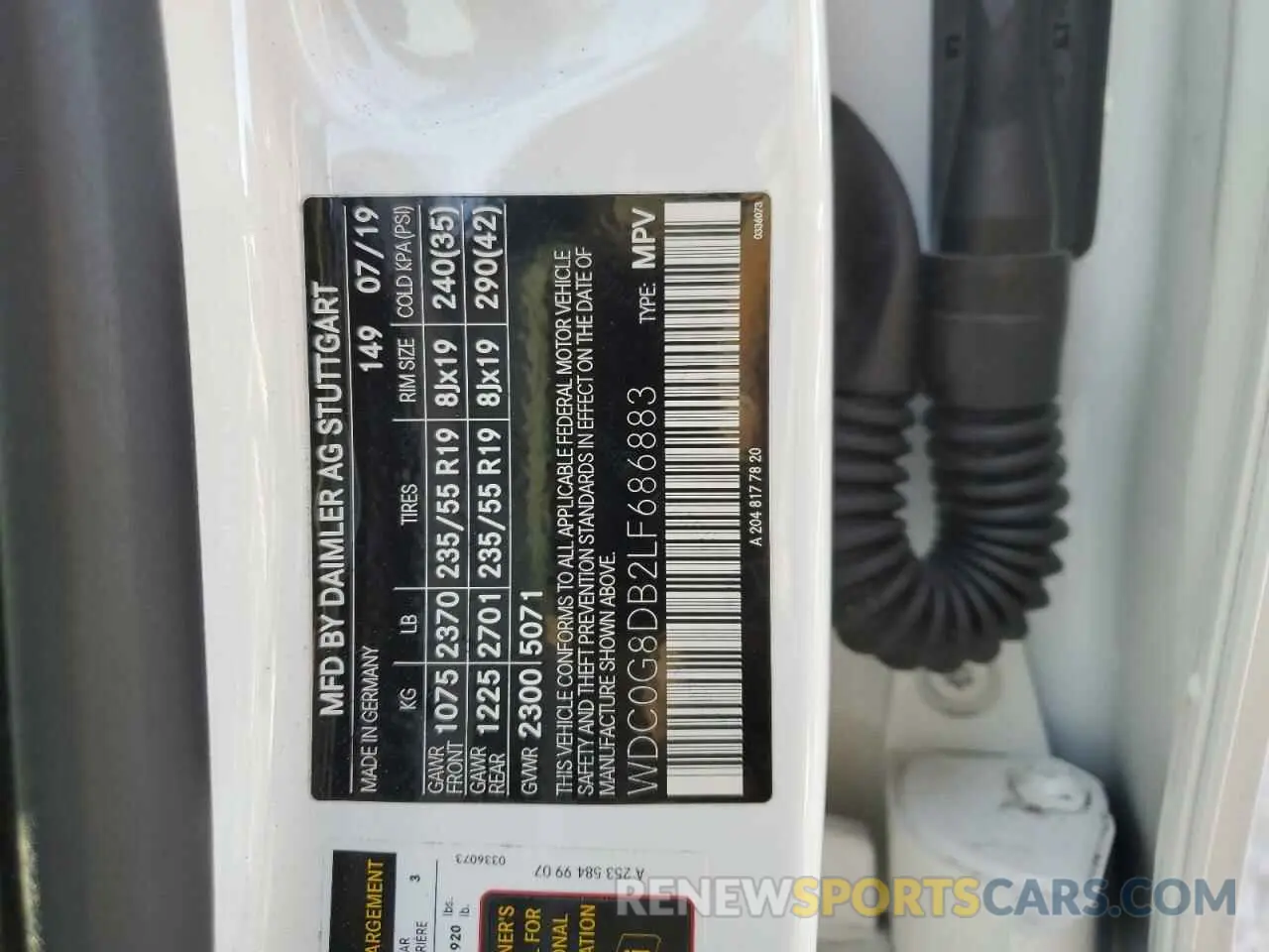 14 Photograph of a damaged car WDC0G8DB2LF686883 MERCEDES-BENZ GLC-CLASS 2020