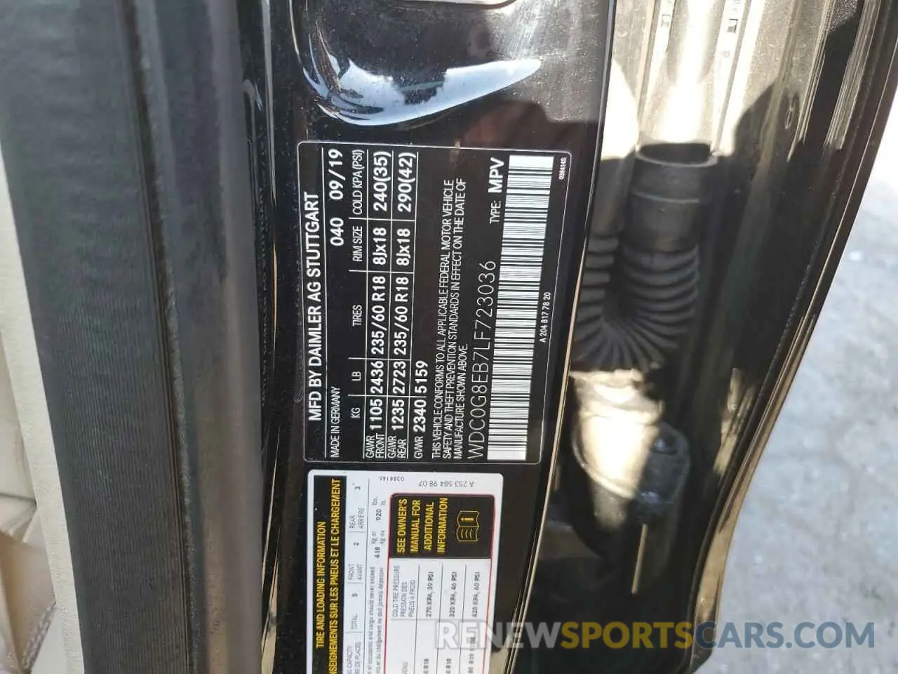 13 Photograph of a damaged car WDC0G8EB7LF723036 MERCEDES-BENZ GLC-CLASS 2020