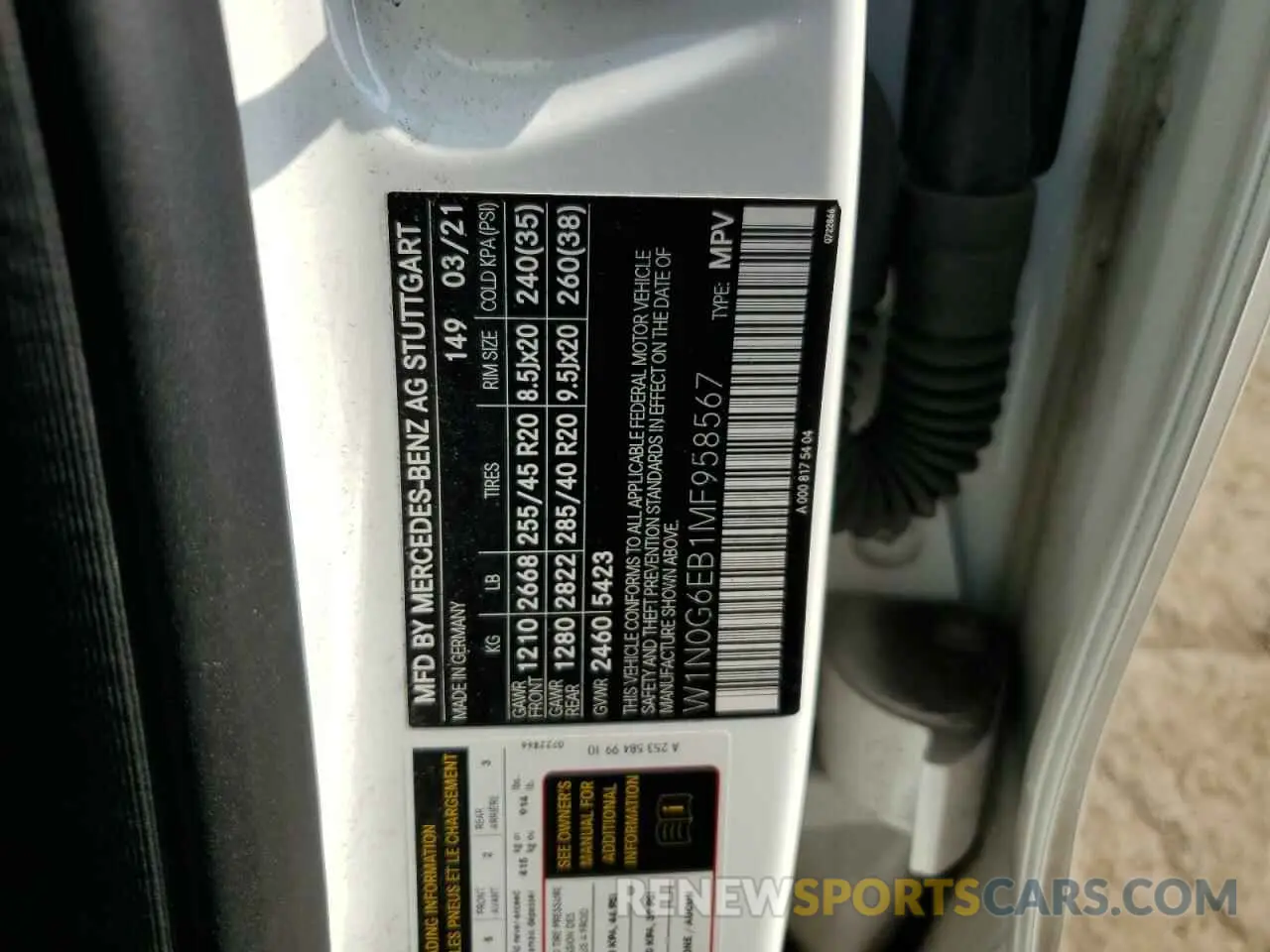 13 Photograph of a damaged car W1N0G6EB1MF958567 MERCEDES-BENZ GLC-CLASS 2021