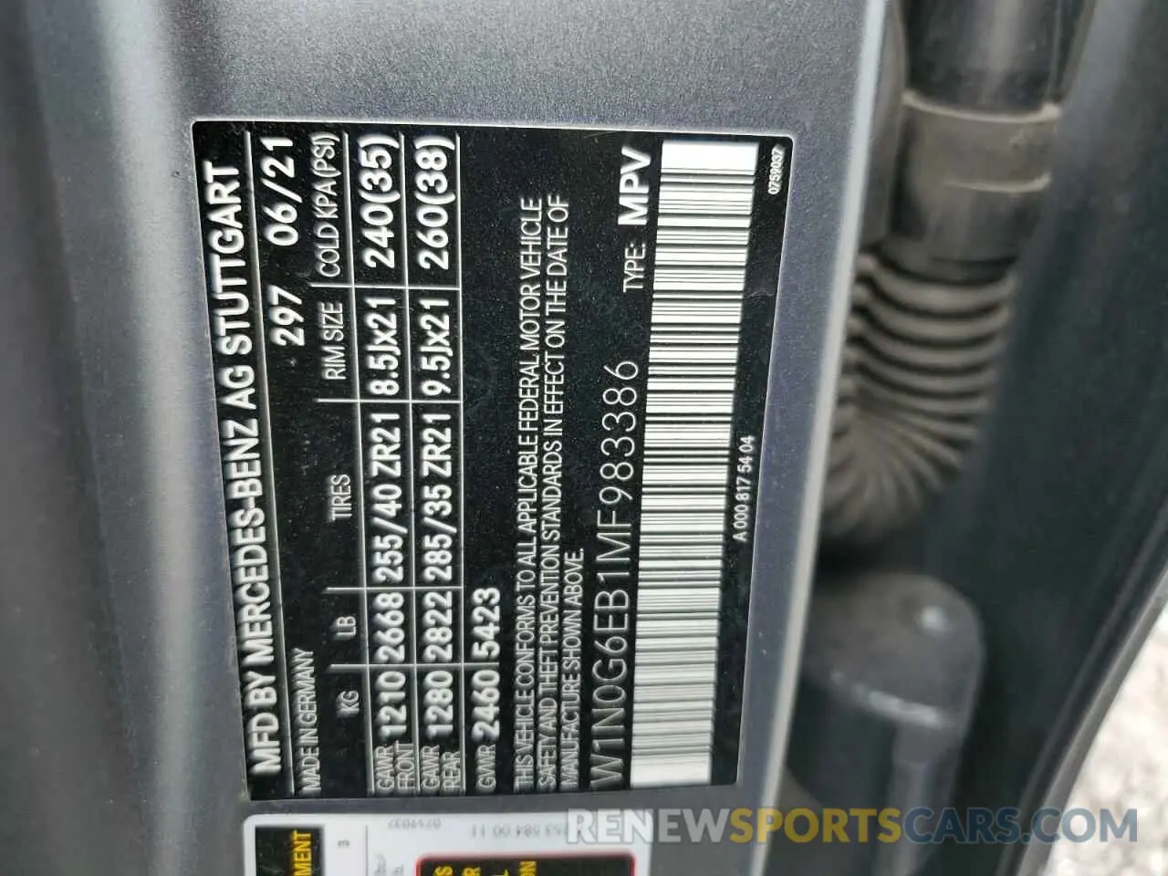 13 Photograph of a damaged car W1N0G6EB1MF983386 MERCEDES-BENZ GLC-CLASS 2021