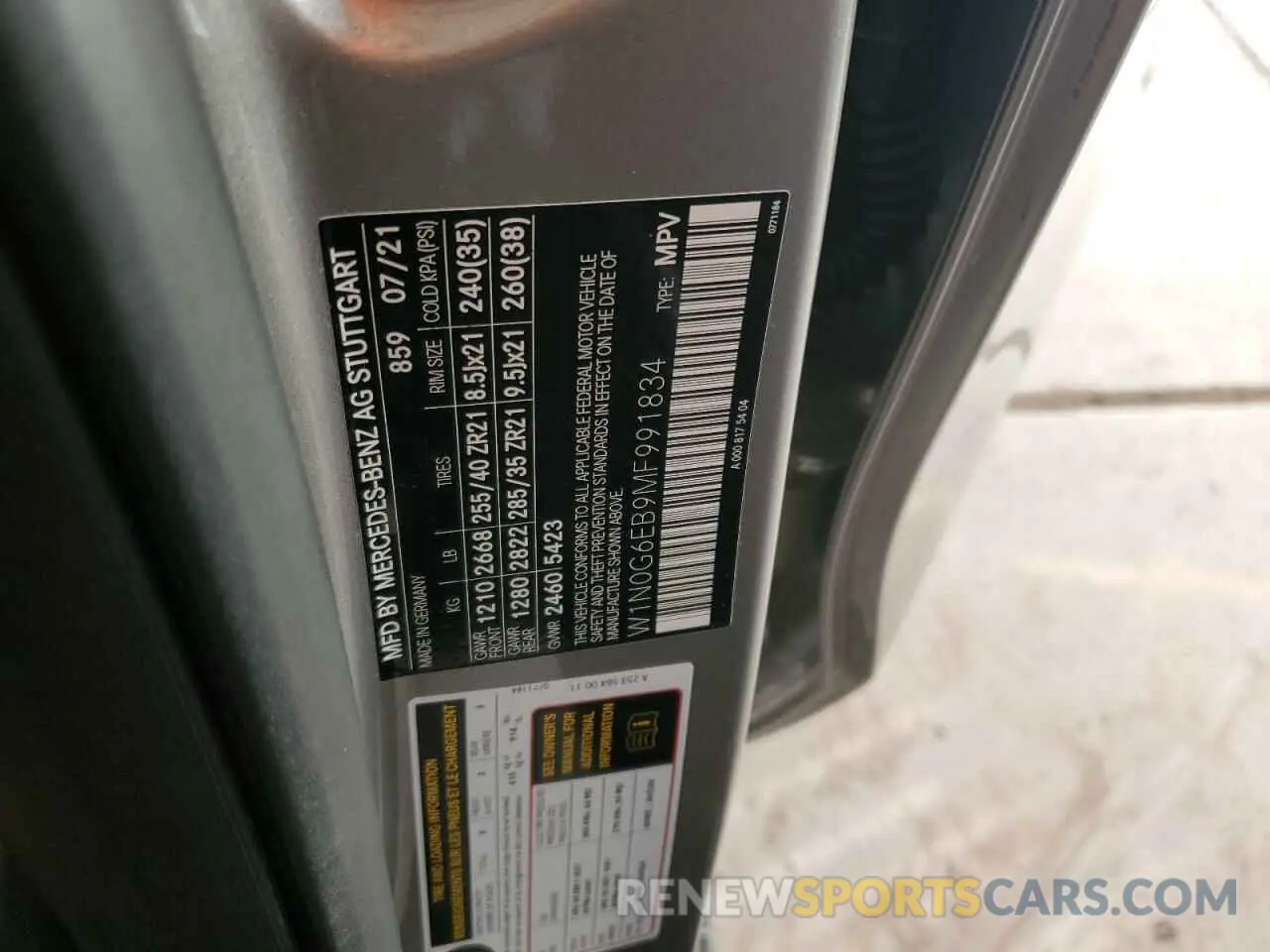 12 Photograph of a damaged car W1N0G6EB9MF991834 MERCEDES-BENZ GLC-CLASS 2021