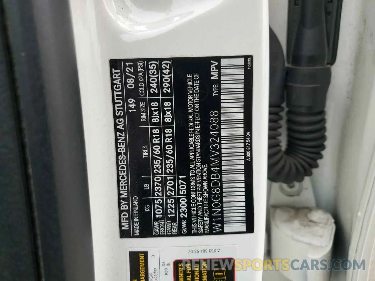 13 Photograph of a damaged car W1N0G8DB4MV324088 MERCEDES-BENZ GLC-CLASS 2021