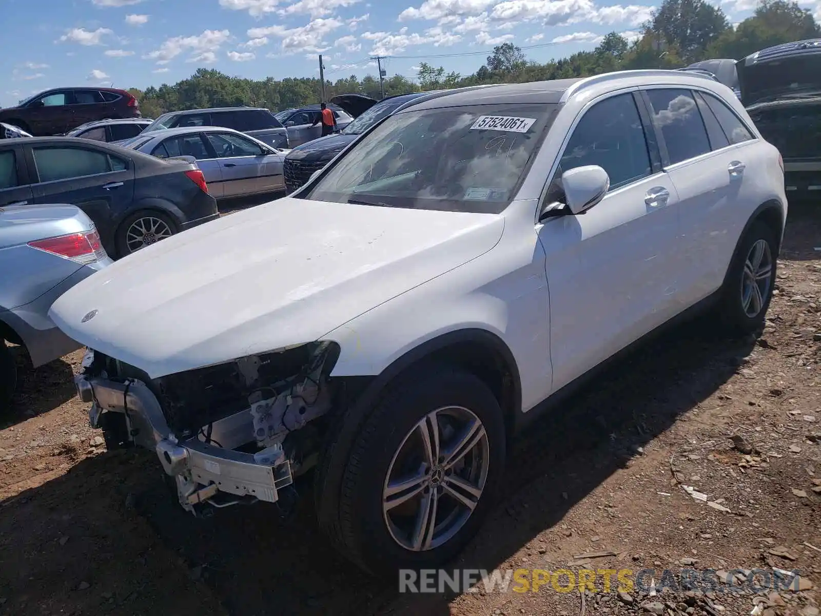 2 Photograph of a damaged car W1N0G8DB6MF901682 MERCEDES-BENZ GLC-CLASS 2021