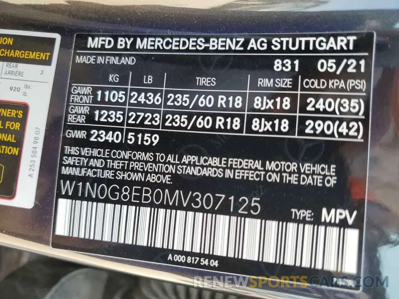 14 Photograph of a damaged car W1N0G8EB0MV307125 MERCEDES-BENZ GLC-CLASS 2021