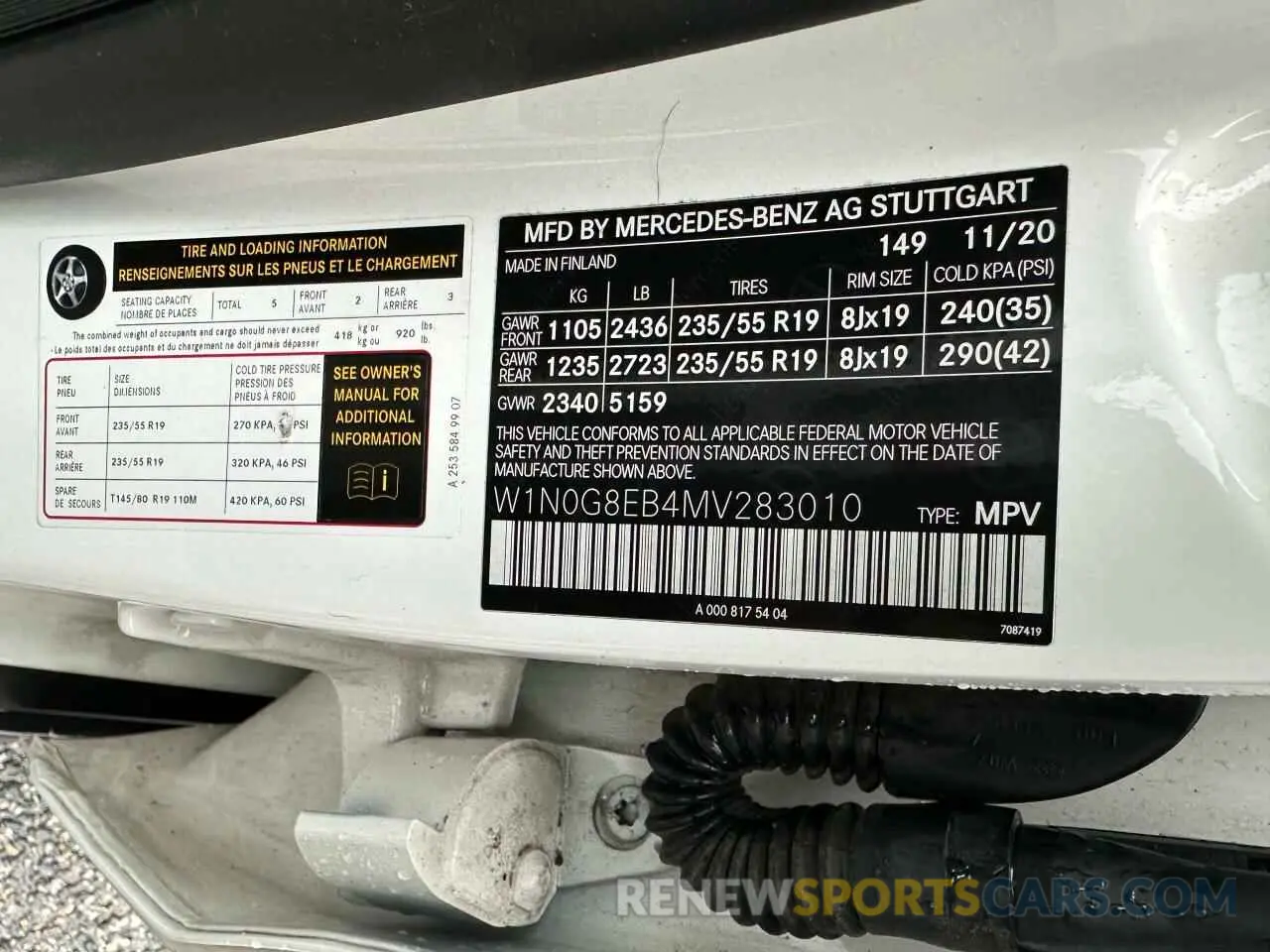 10 Photograph of a damaged car W1N0G8EB4MV283010 MERCEDES-BENZ GLC-CLASS 2021