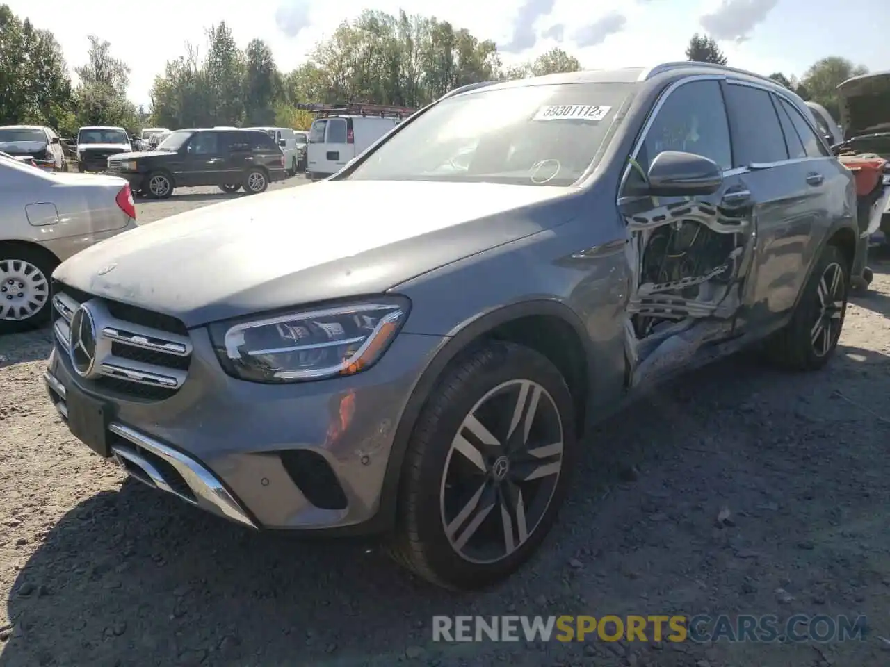 2 Photograph of a damaged car W1N0G8EB9MV301694 MERCEDES-BENZ GLC-CLASS 2021