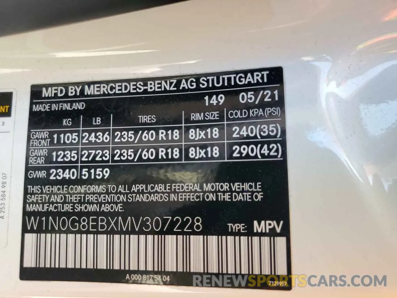 13 Photograph of a damaged car W1N0G8EBXMV307228 MERCEDES-BENZ GLC-CLASS 2021