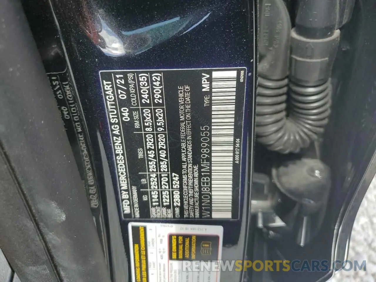 13 Photograph of a damaged car W1N0J8EB1MF989055 MERCEDES-BENZ GLC-CLASS 2021