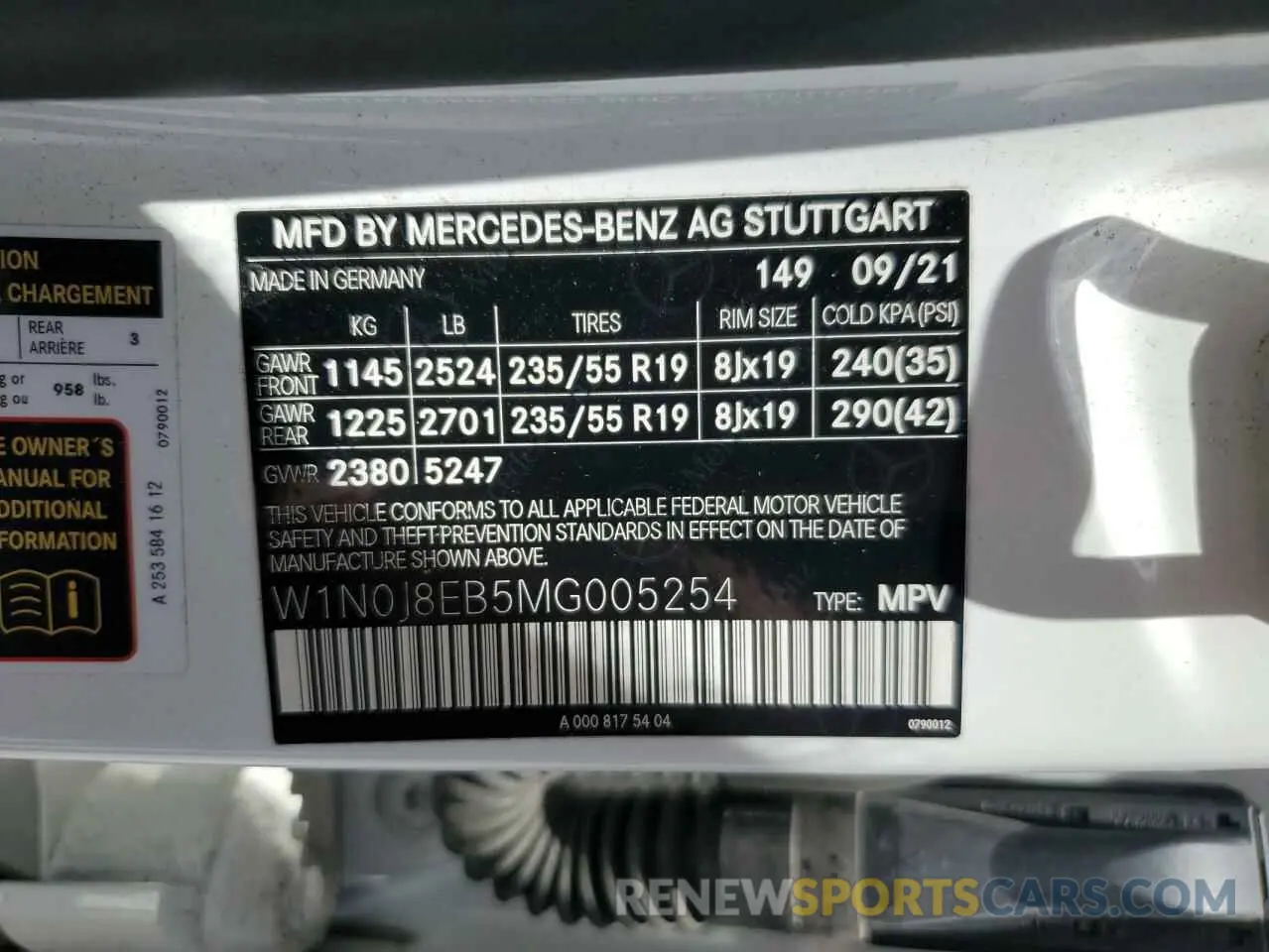 12 Photograph of a damaged car W1N0J8EB5MG005254 MERCEDES-BENZ GLC-CLASS 2021