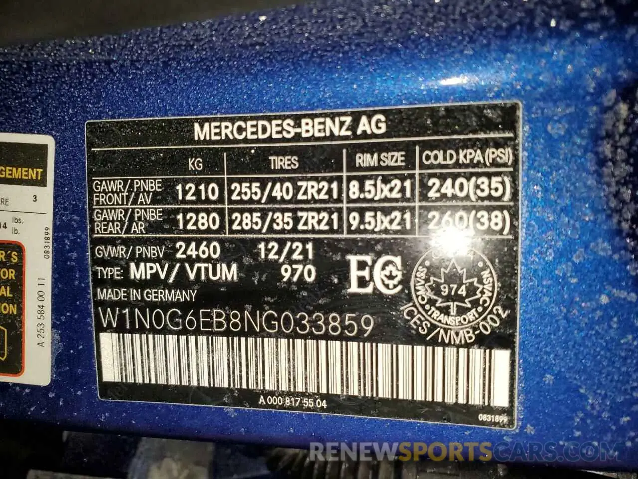 13 Photograph of a damaged car W1N0G6EB8NG033859 MERCEDES-BENZ GLC-CLASS 2022