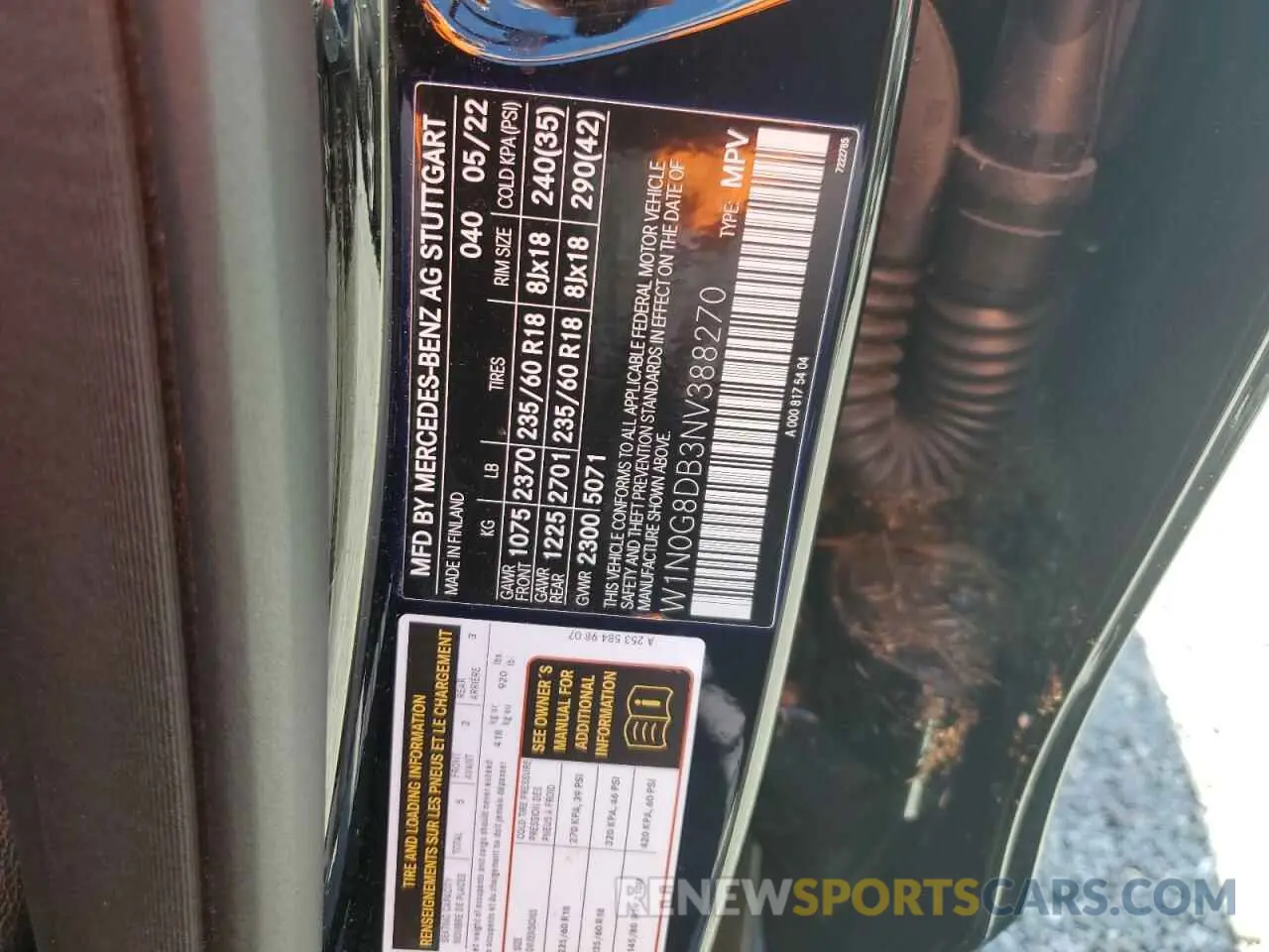 14 Photograph of a damaged car W1N0G8DB3NV388270 MERCEDES-BENZ GLC-CLASS 2022
