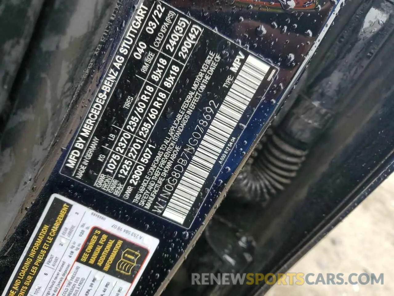 12 Photograph of a damaged car W1N0G8DB7NG078692 MERCEDES-BENZ GLC-CLASS 2022