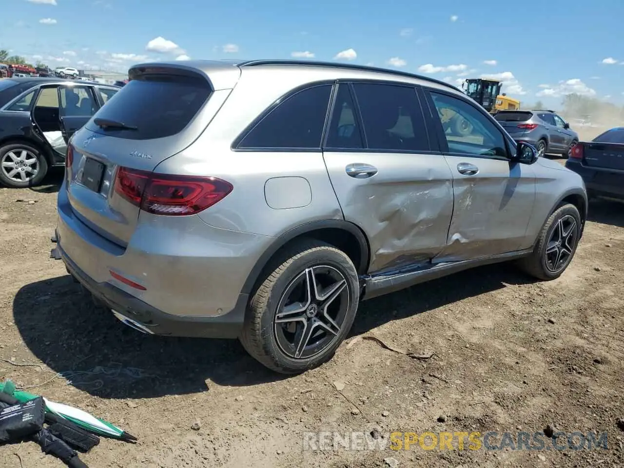 3 Photograph of a damaged car W1N0G8EB1NV374351 MERCEDES-BENZ GLC-CLASS 2022