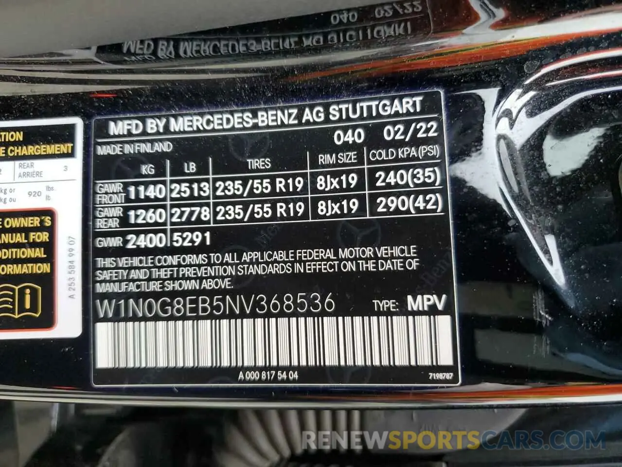 13 Photograph of a damaged car W1N0G8EB5NV368536 MERCEDES-BENZ GLC-CLASS 2022