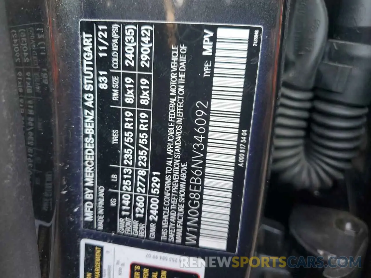 13 Photograph of a damaged car W1N0G8EB6NV346092 MERCEDES-BENZ GLC-CLASS 2022