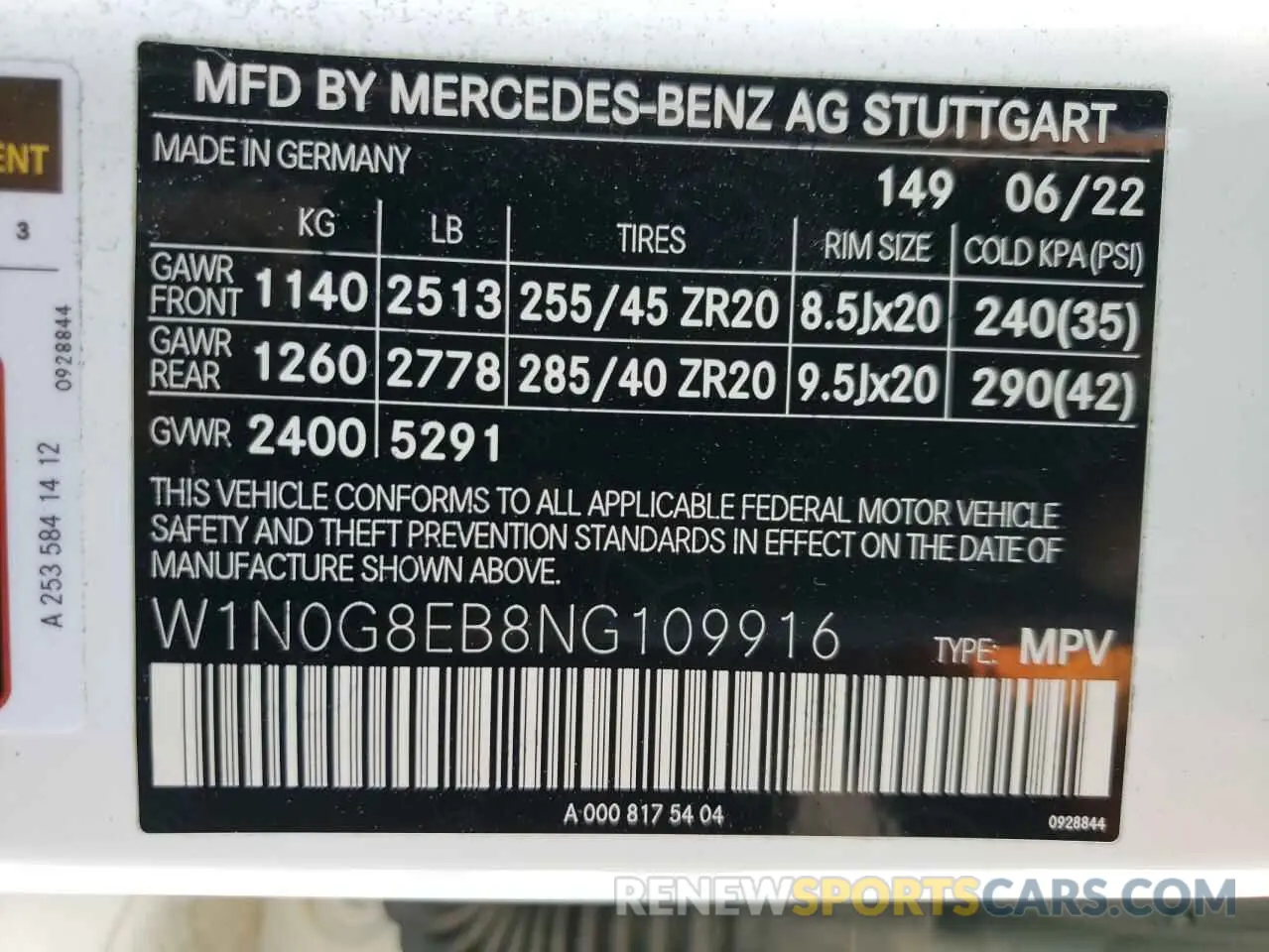 13 Photograph of a damaged car W1N0G8EB8NG109916 MERCEDES-BENZ GLC-CLASS 2022