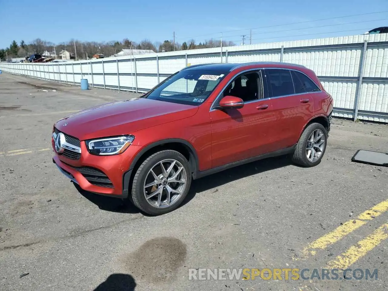 1 Photograph of a damaged car W1N0G8EB8NV367851 MERCEDES-BENZ GLC-CLASS 2022