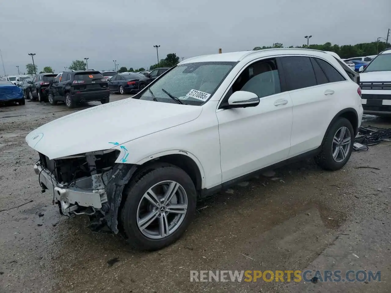 1 Photograph of a damaged car W1N0G8EB9NV383525 MERCEDES-BENZ GLC-CLASS 2022