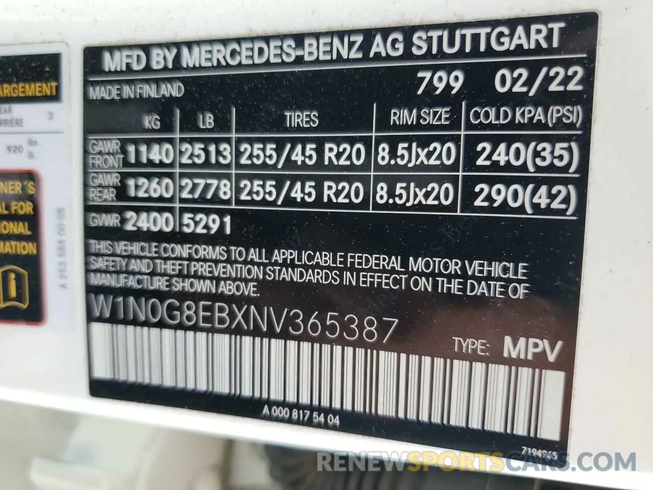 13 Photograph of a damaged car W1N0G8EBXNV365387 MERCEDES-BENZ GLC-CLASS 2022