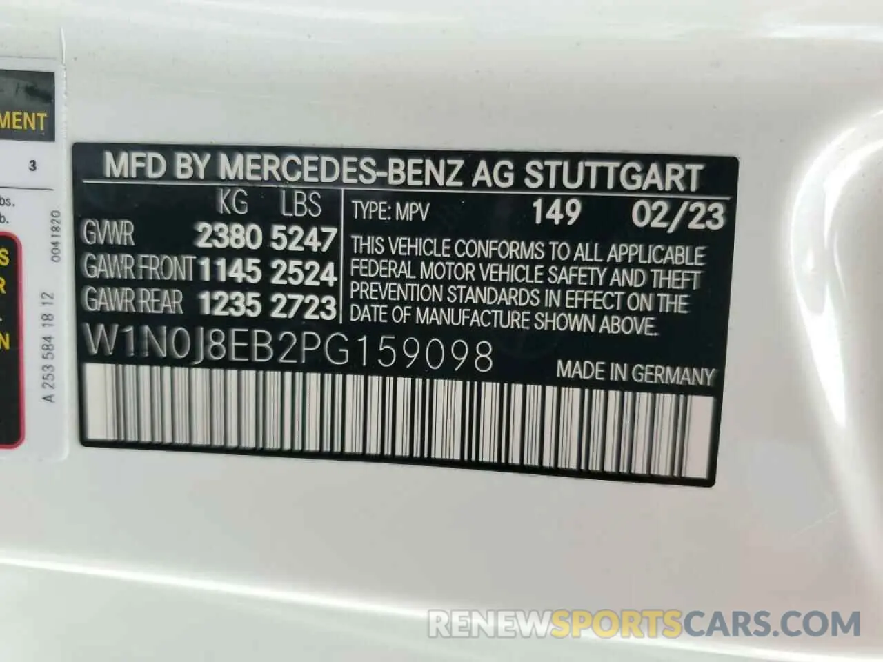14 Photograph of a damaged car W1N0J8EB2PG159098 MERCEDES-BENZ GLC-CLASS 2023