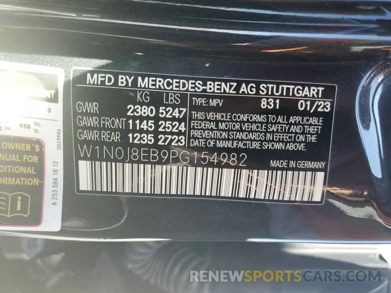 13 Photograph of a damaged car W1N0J8EB9PG154982 MERCEDES-BENZ GLC-CLASS 2023
