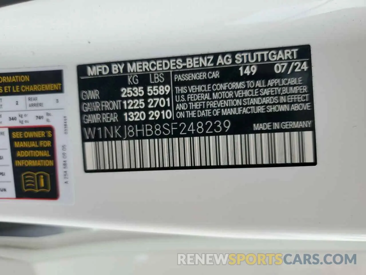 13 Photograph of a damaged car W1NKJ8HB8SF248239 MERCEDES-BENZ GLC-CLASS 2025