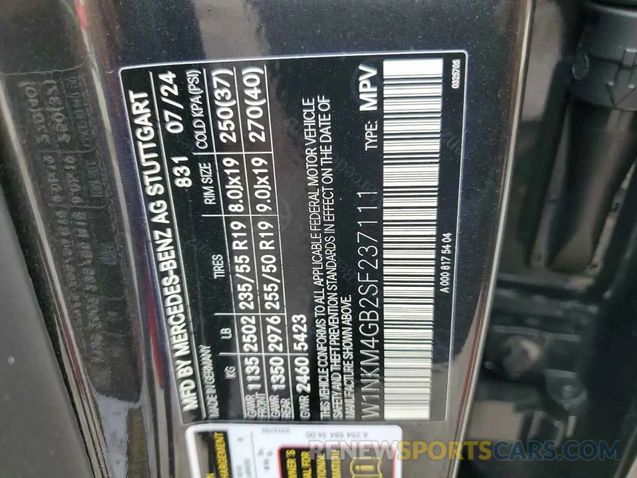 12 Photograph of a damaged car W1NKM4GB2SF237111 MERCEDES-BENZ GLC-CLASS 2025