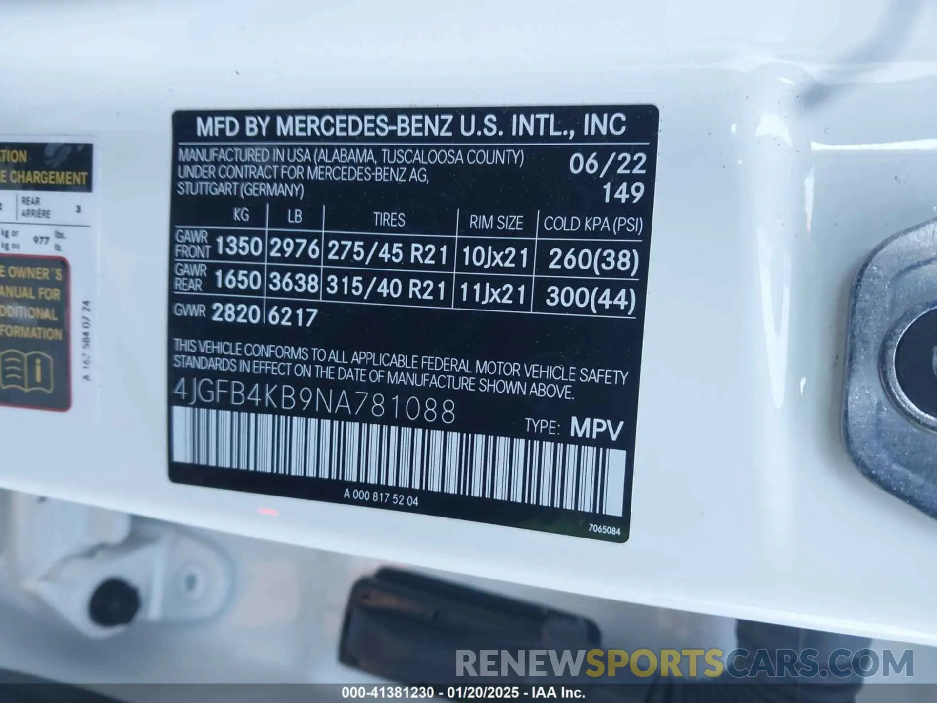 9 Photograph of a damaged car 4JGFB4KB9NA781088 MERCEDES-BENZ GLE 2022