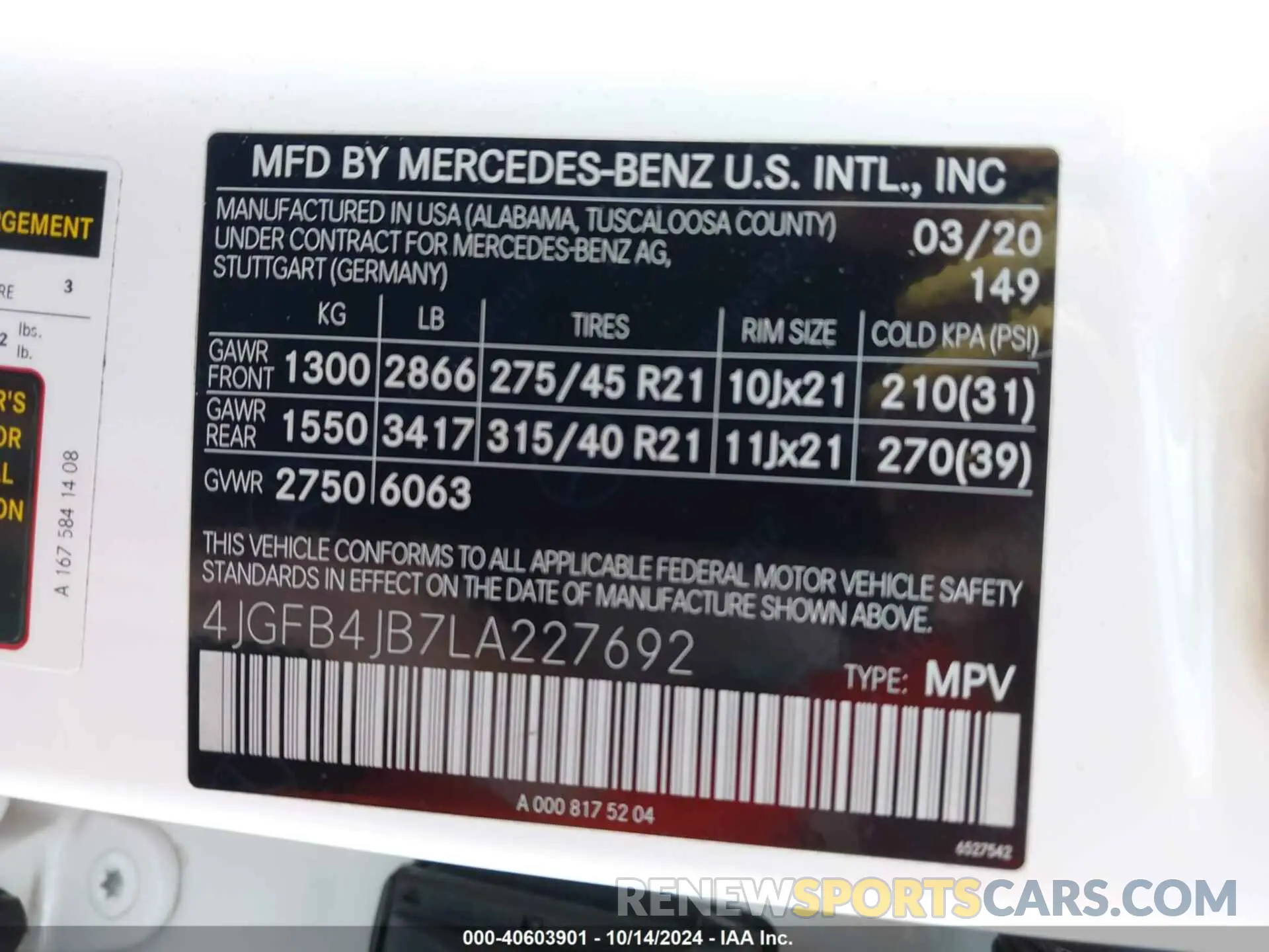 9 Photograph of a damaged car 4JGFB4JB7LA227692 MERCEDES-BENZ GLE 350 2020