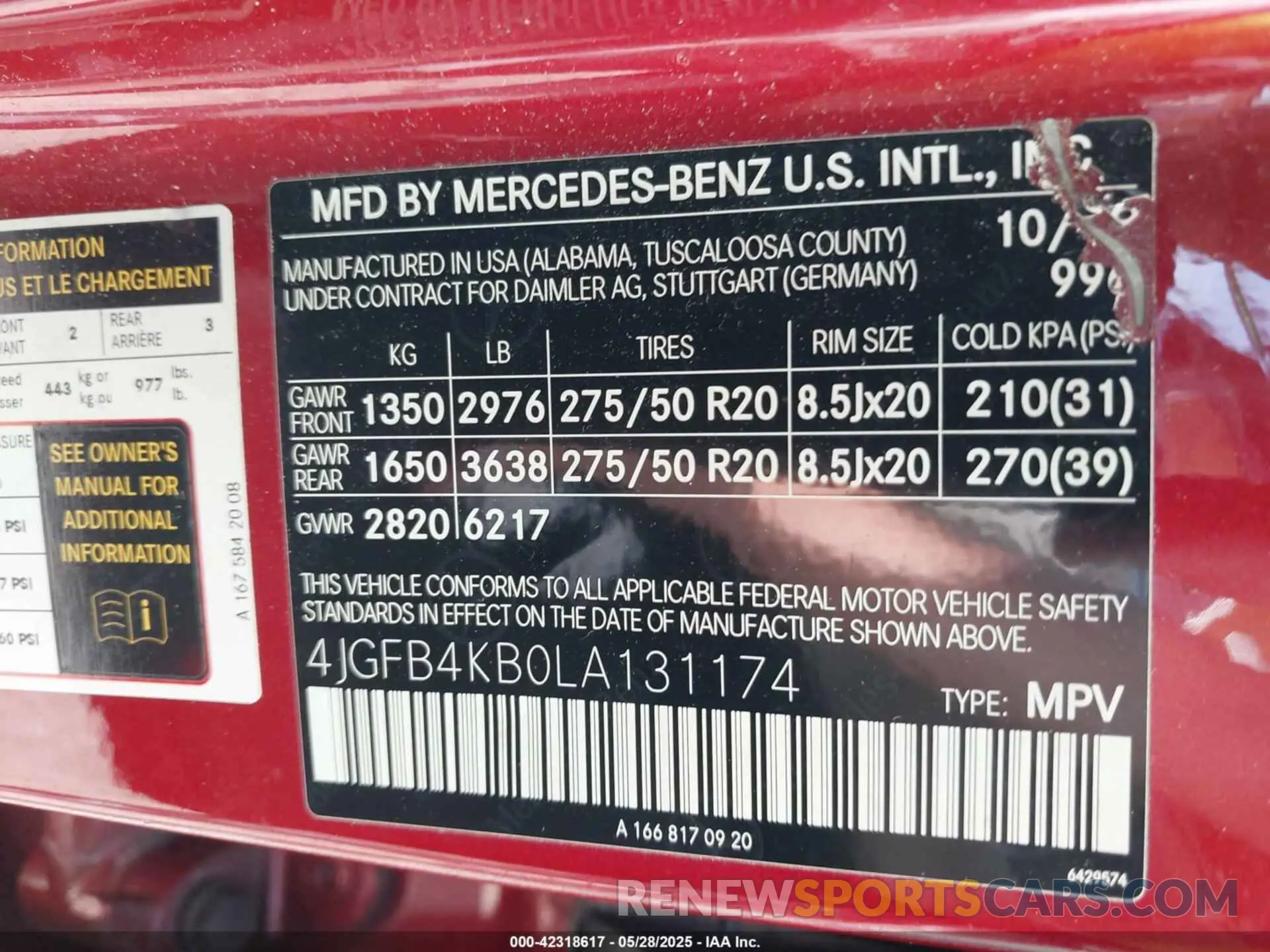 9 Photograph of a damaged car 4JGFB4KB0LA131174 MERCEDES-BENZ GLE 350 2020