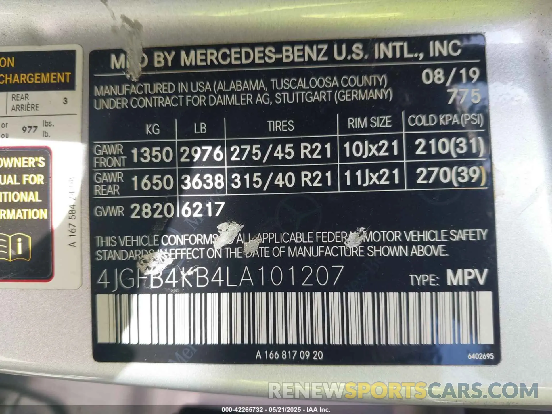 9 Photograph of a damaged car 4JGFB4KB4LA101207 MERCEDES-BENZ GLE 350 2020