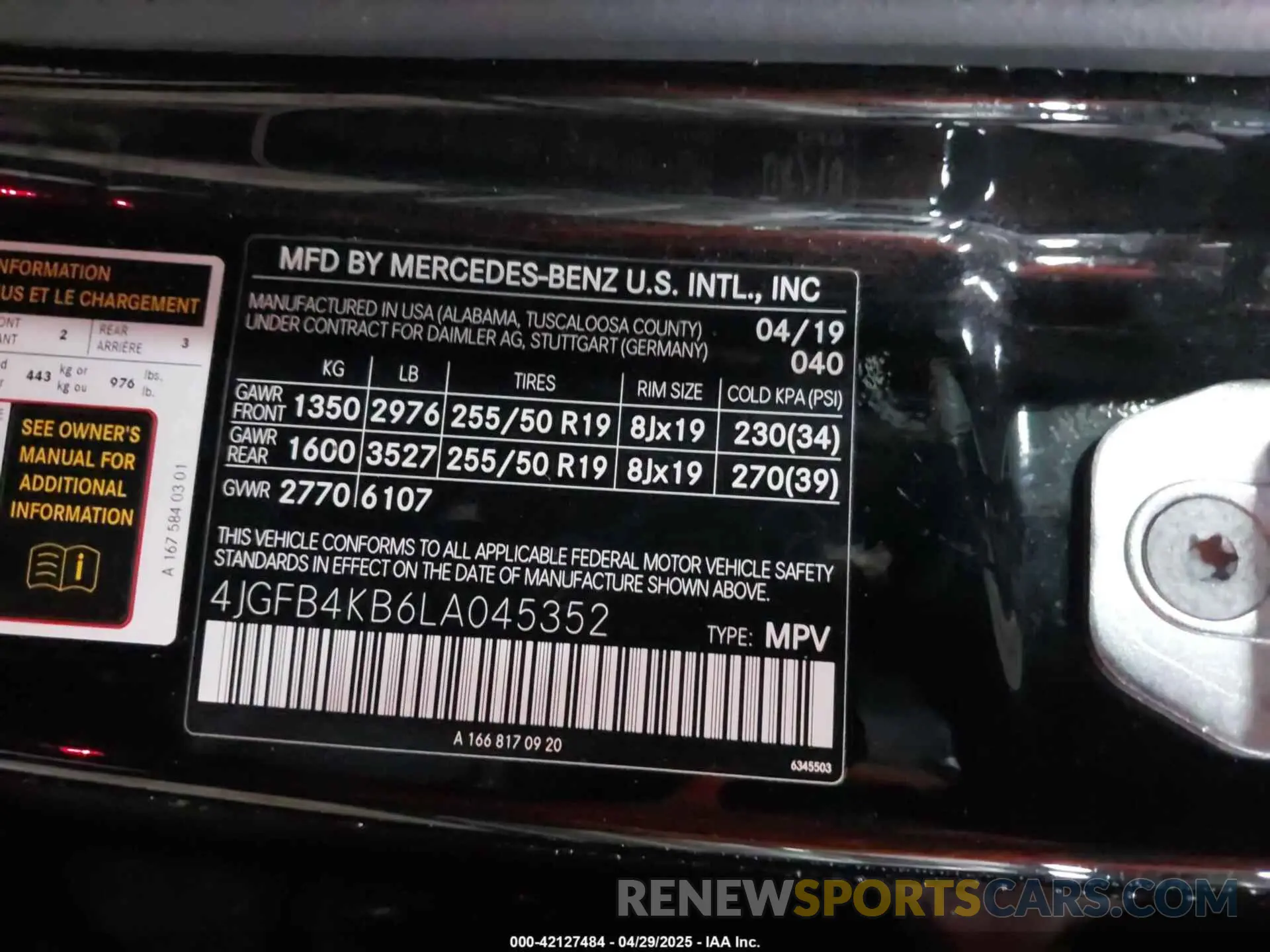 9 Photograph of a damaged car 4JGFB4KB6LA045352 MERCEDES-BENZ GLE 350 2020
