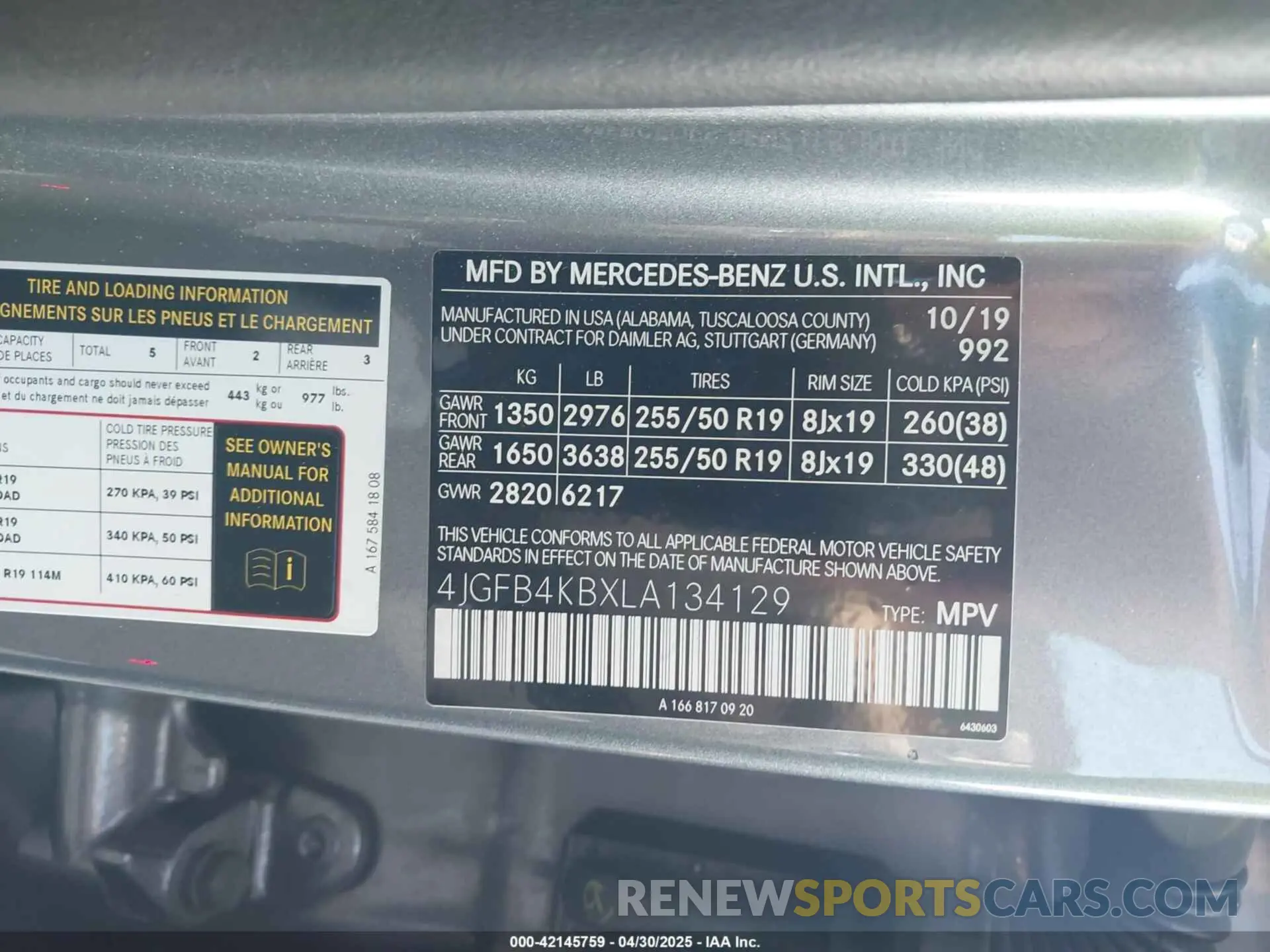 9 Photograph of a damaged car 4JGFB4KBXLA134129 MERCEDES-BENZ GLE 350 2020