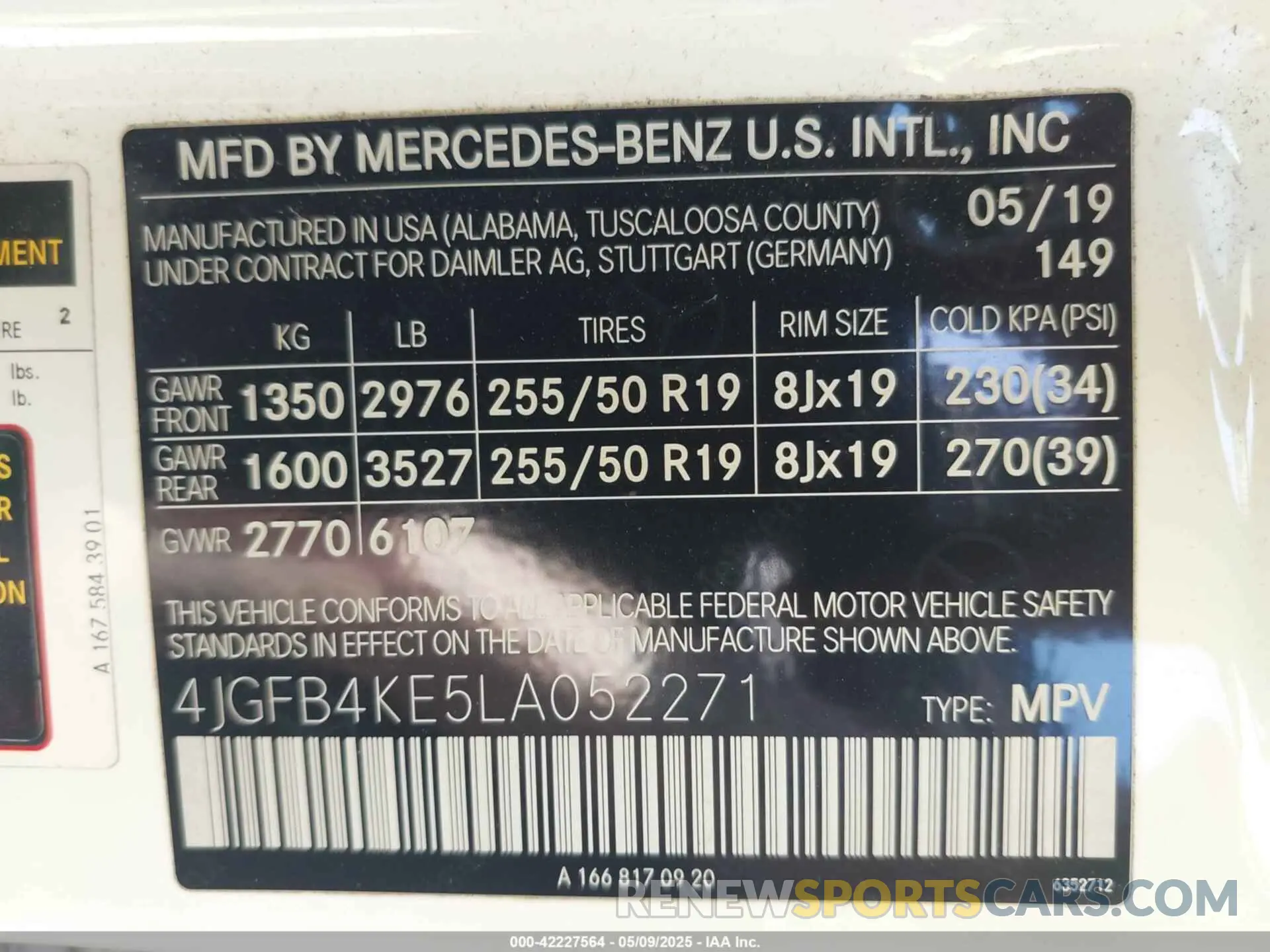 9 Photograph of a damaged car 4JGFB4KE5LA052271 MERCEDES-BENZ GLE 350 2020