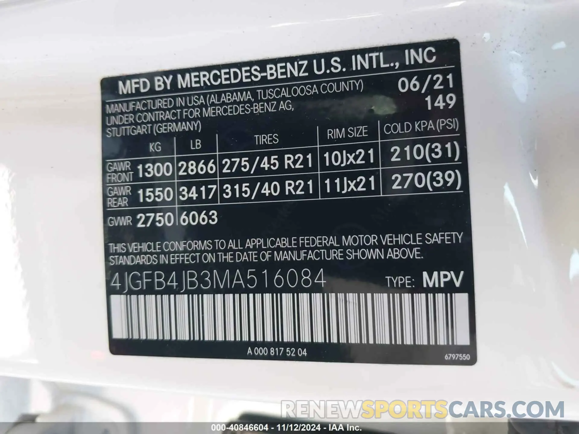 9 Photograph of a damaged car 4JGFB4JB3MA516084 MERCEDES-BENZ GLE 350 2021
