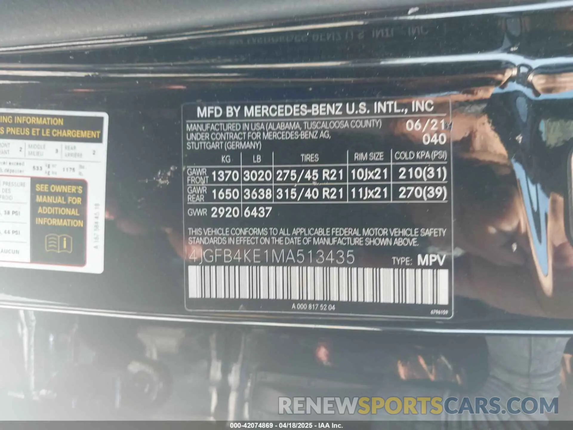 9 Photograph of a damaged car 4JGFB4KE1MA513435 MERCEDES-BENZ GLE 350 2021