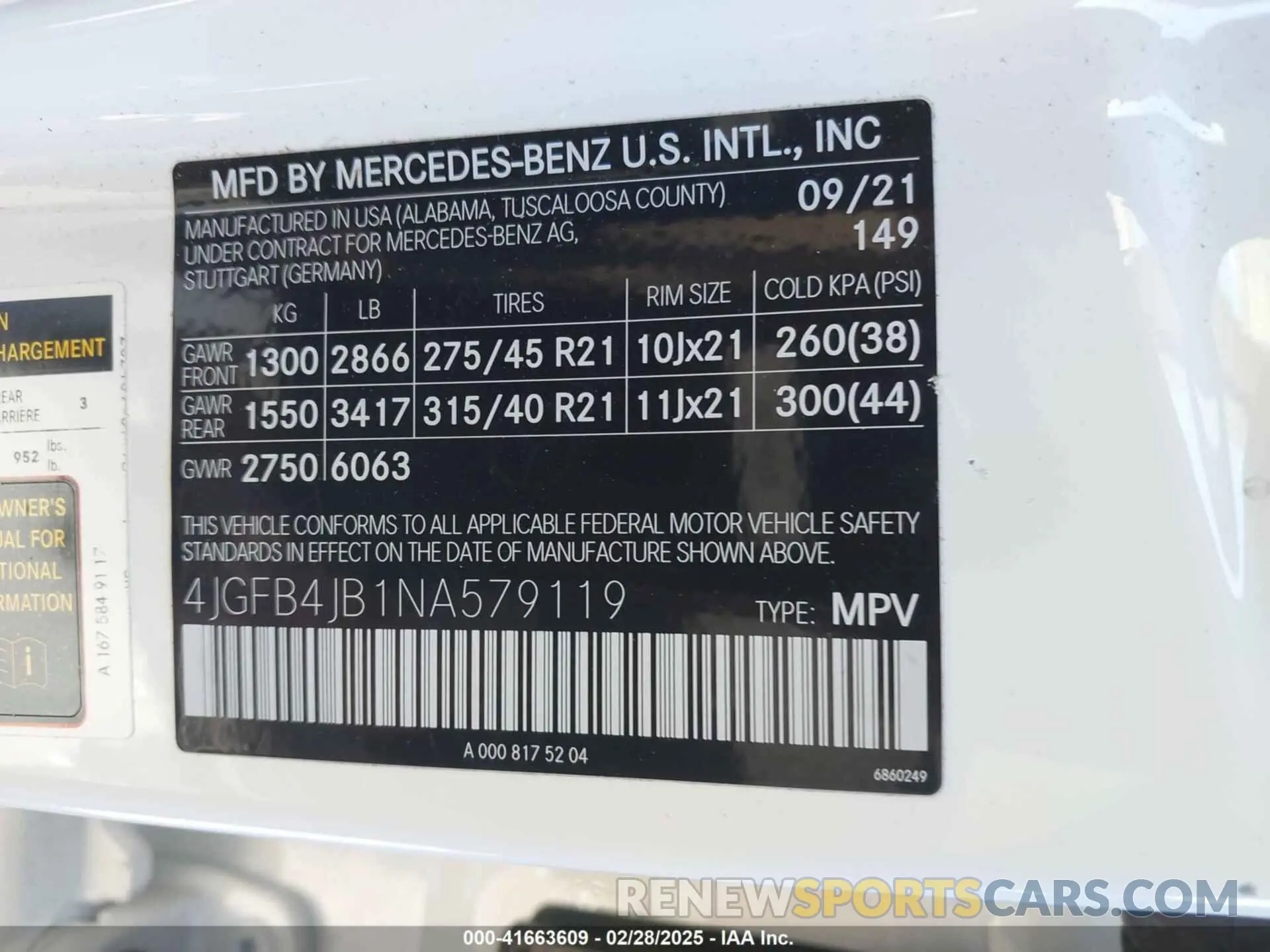 9 Photograph of a damaged car 4JGFB4JB1NA579119 MERCEDES-BENZ GLE 350 2022