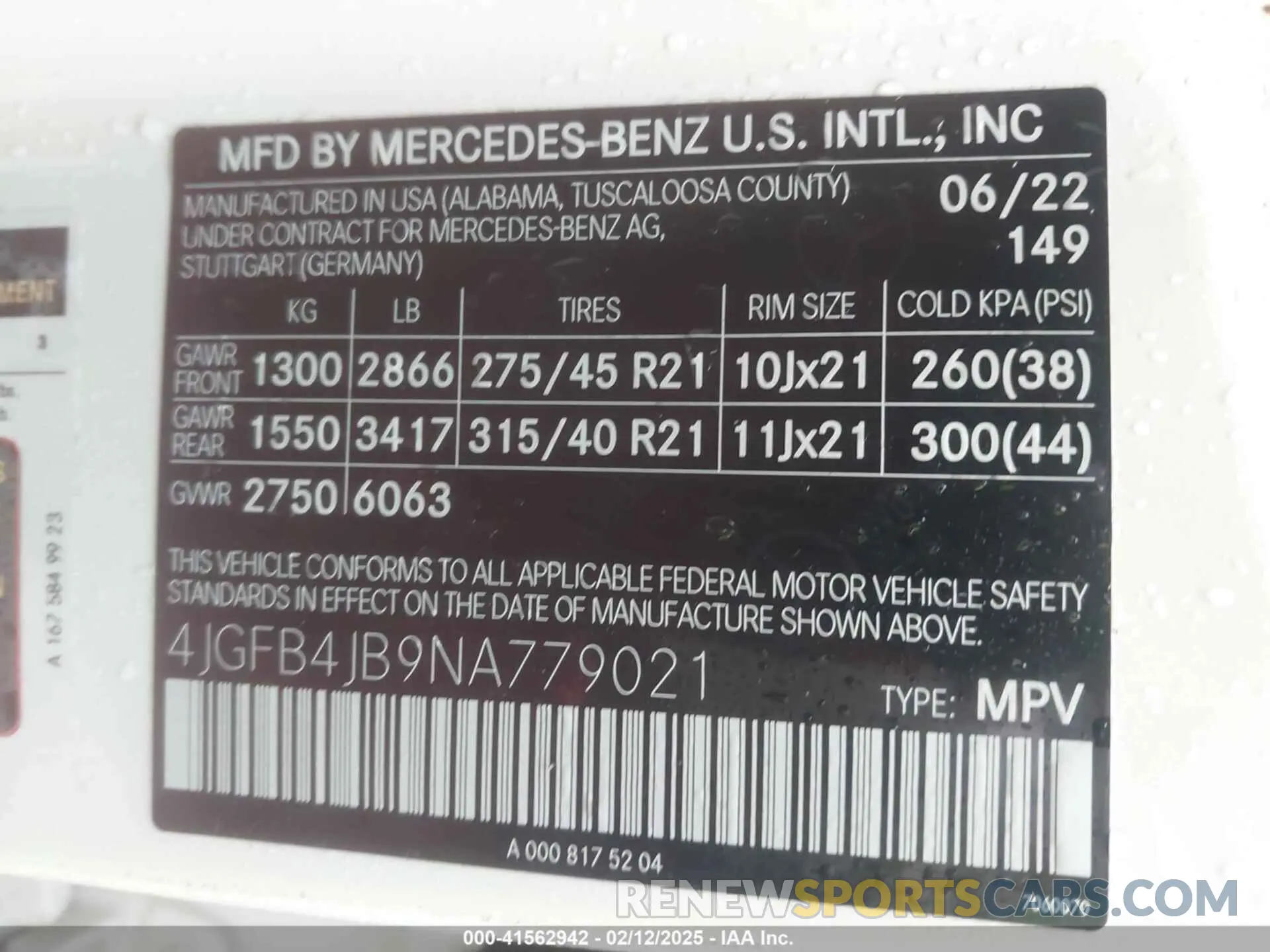 9 Photograph of a damaged car 4JGFB4JB9NA779021 MERCEDES-BENZ GLE 350 2022