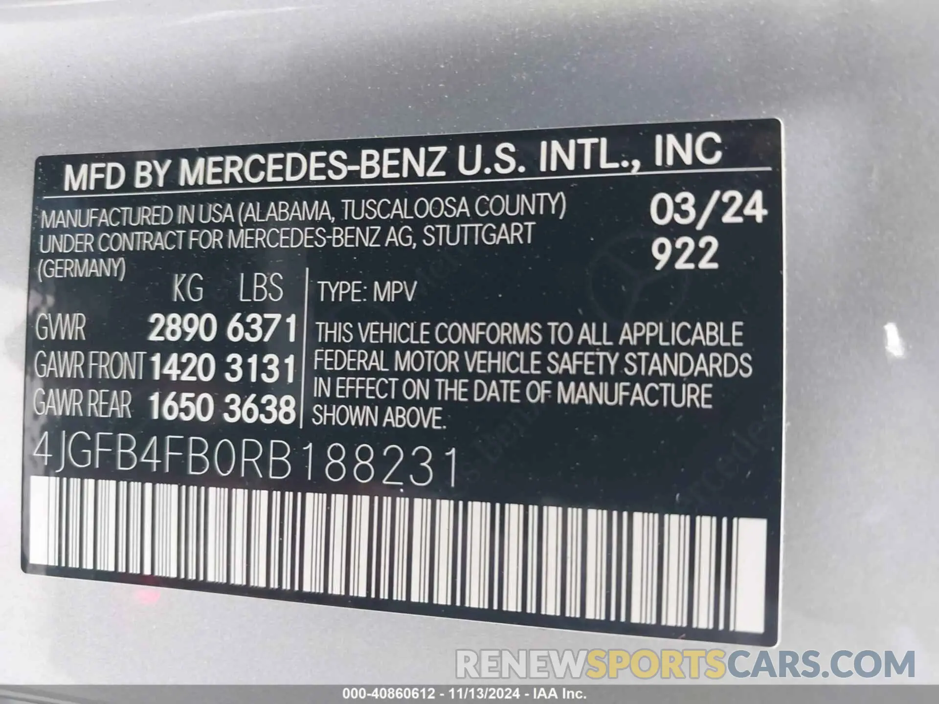 9 Photograph of a damaged car 4JGFB4FB0RB188231 MERCEDES-BENZ GLE 350 2024