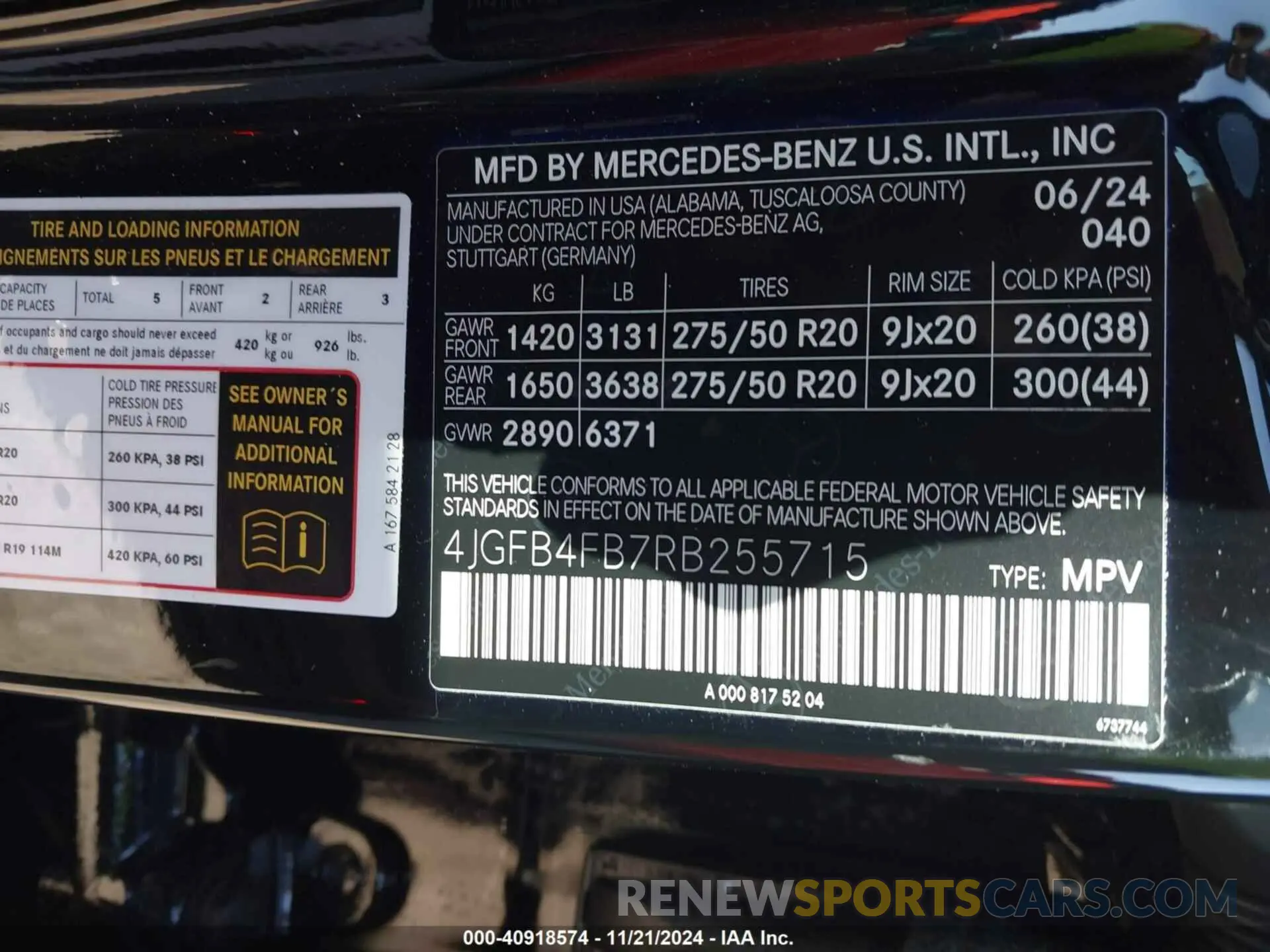 9 Photograph of a damaged car 4JGFB4FB7RB255715 MERCEDES-BENZ GLE 350 2024