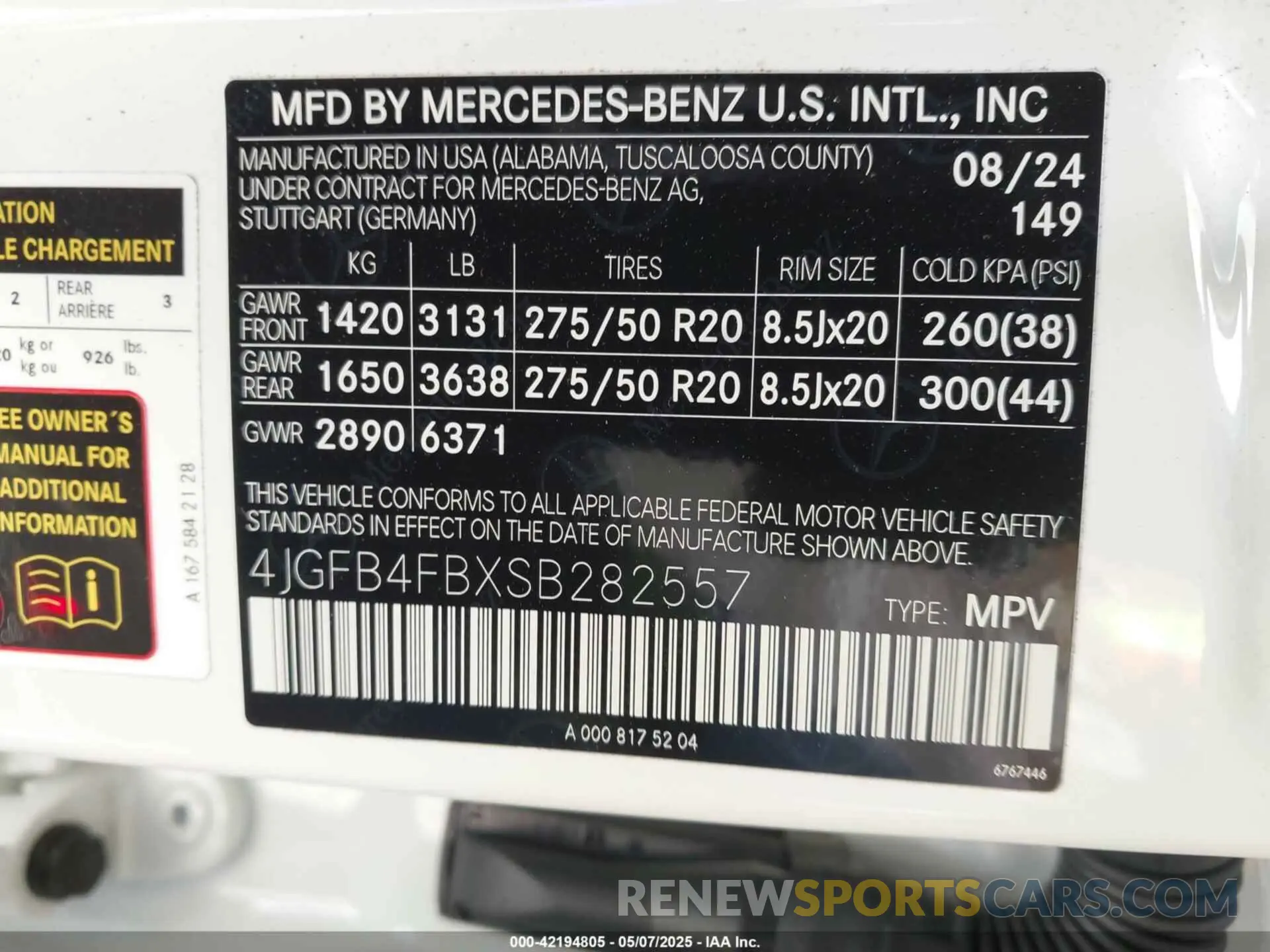 9 Photograph of a damaged car 4JGFB4FBXSB282557 MERCEDES-BENZ GLE 350 2025