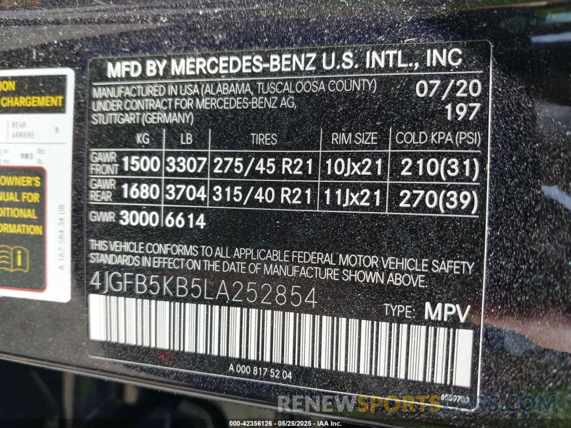 9 Photograph of a damaged car 4JGFB5KB5LA252854 MERCEDES-BENZ GLE 450 2020