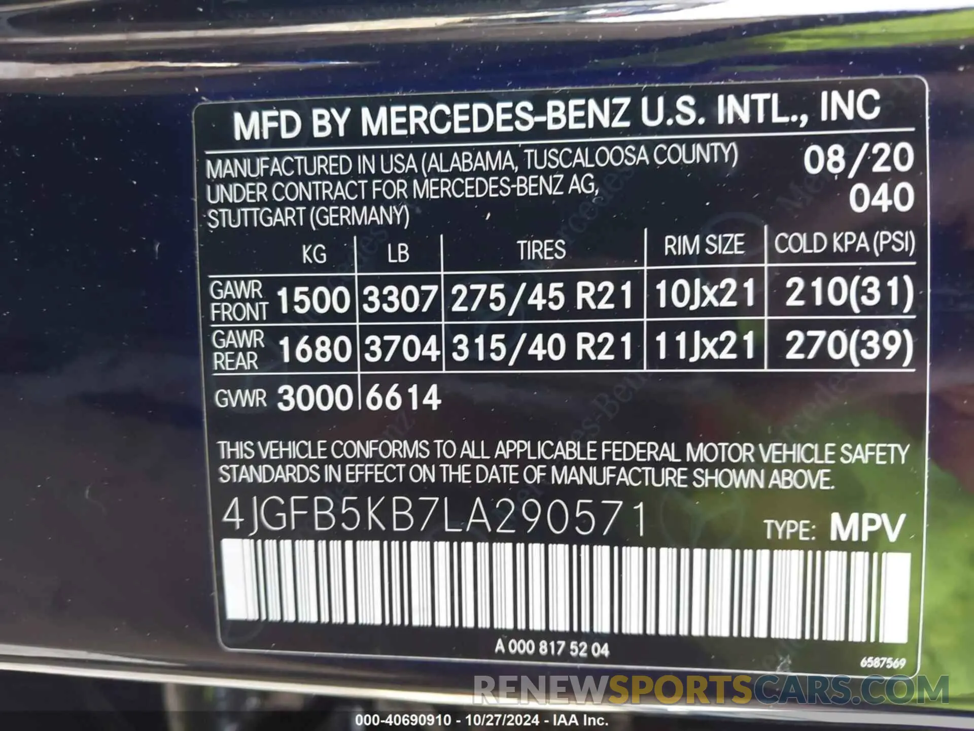 9 Photograph of a damaged car 4JGFB5KB7LA290571 MERCEDES-BENZ GLE 450 2020