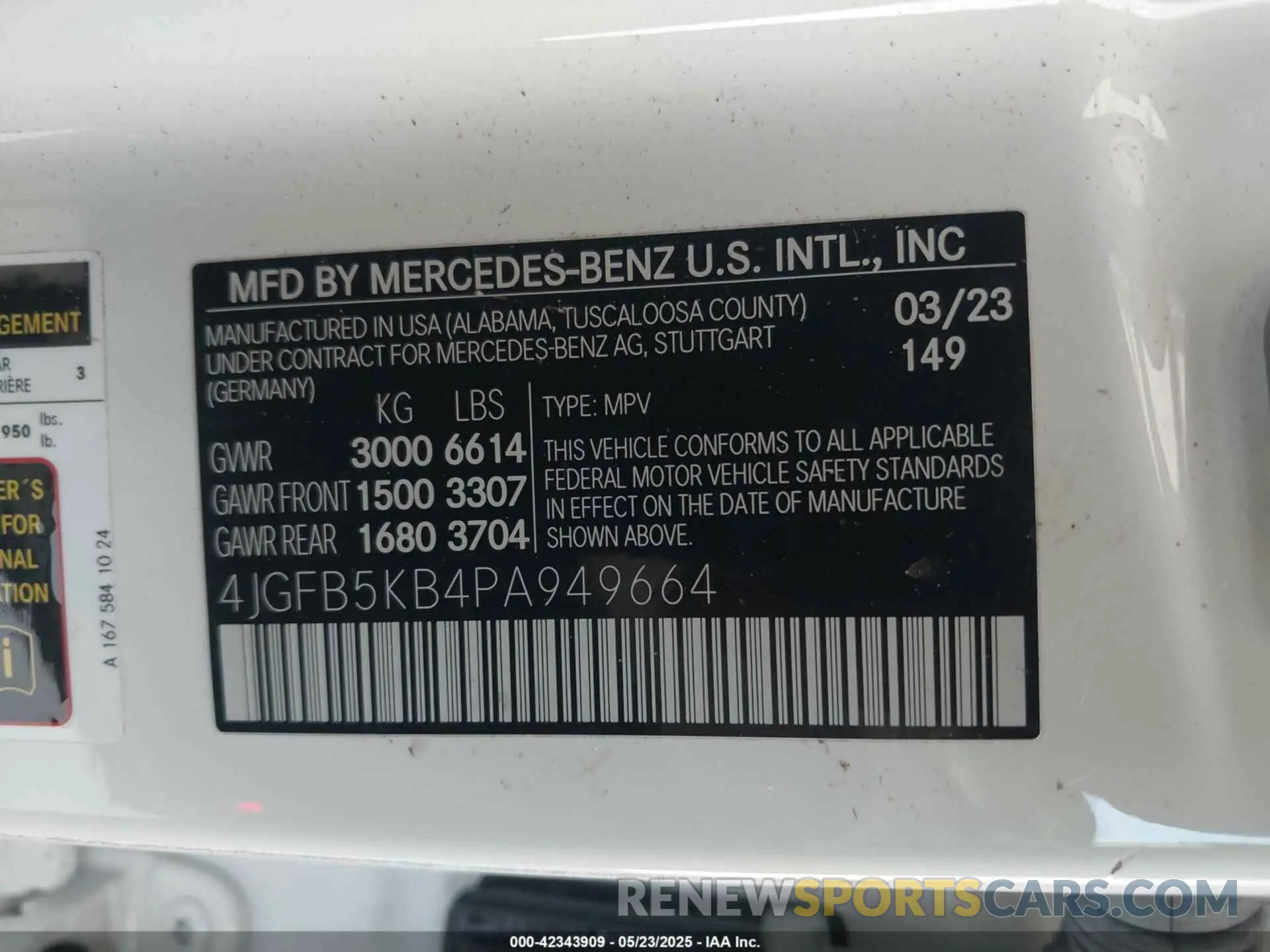 9 Photograph of a damaged car 4JGFB5KB4PA949664 MERCEDES-BENZ GLE 450 2023
