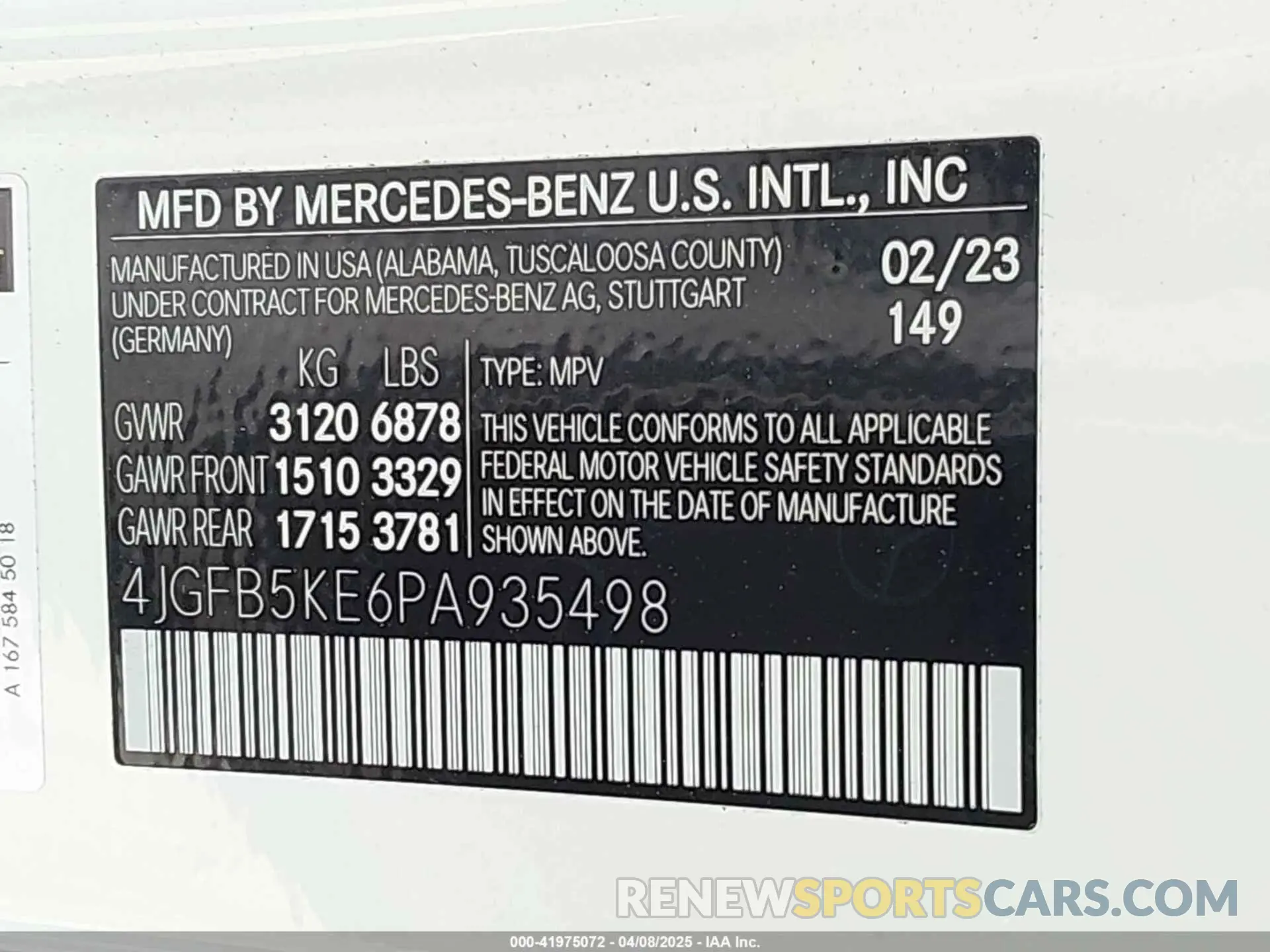 9 Photograph of a damaged car 4JGFB5KE6PA935498 MERCEDES-BENZ GLE 450 2023