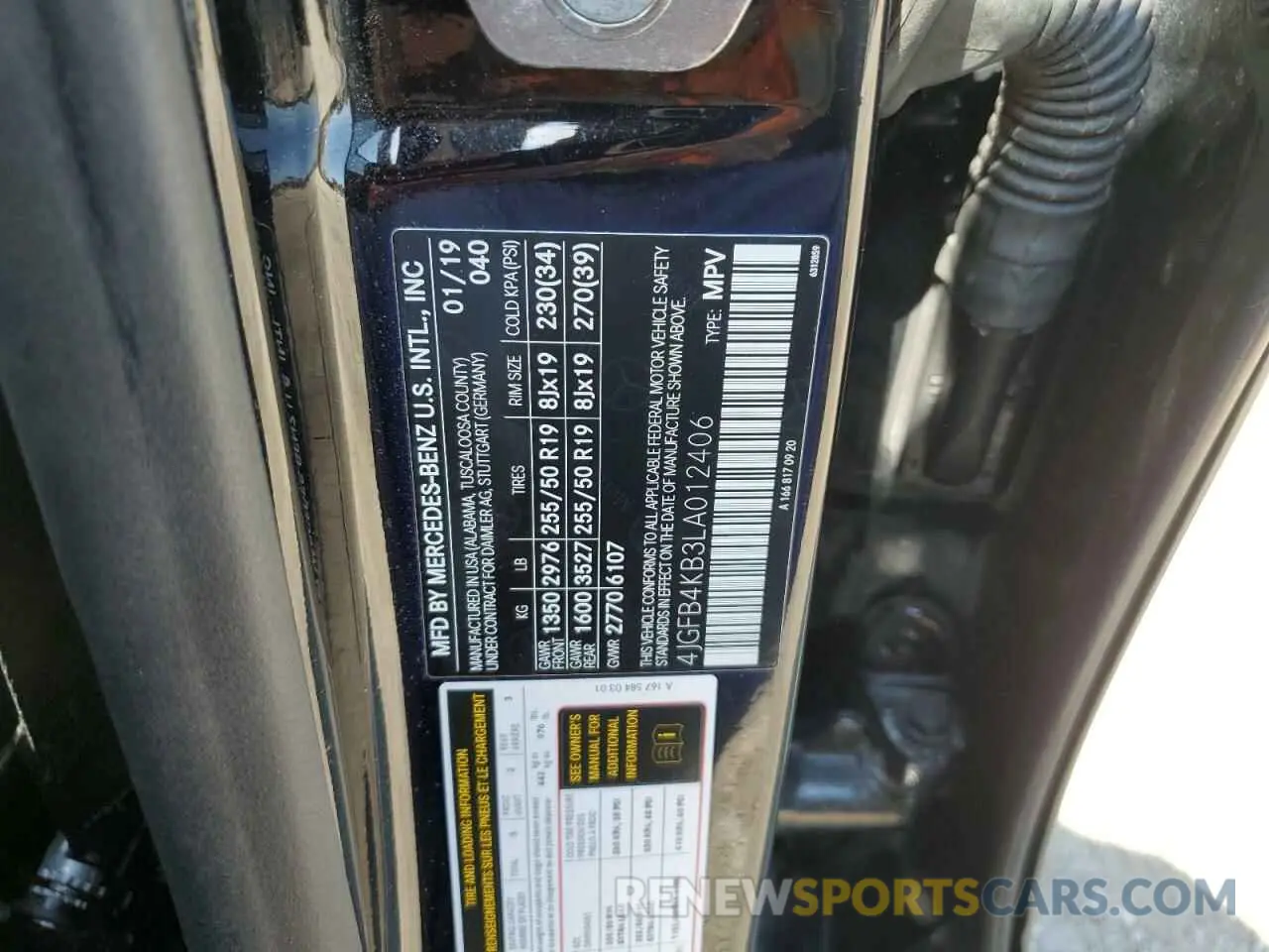 12 Photograph of a damaged car 4JGFB4KB3LA012406 MERCEDES-BENZ GLE-CLASS 2020