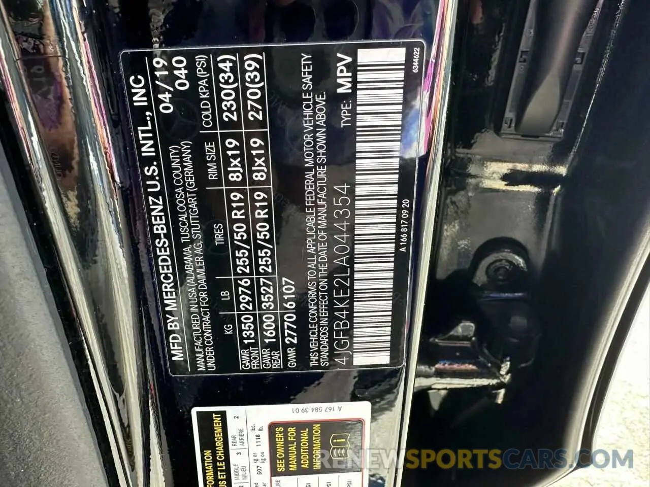10 Photograph of a damaged car 4JGFB4KE2LA044354 MERCEDES-BENZ GLE-CLASS 2020