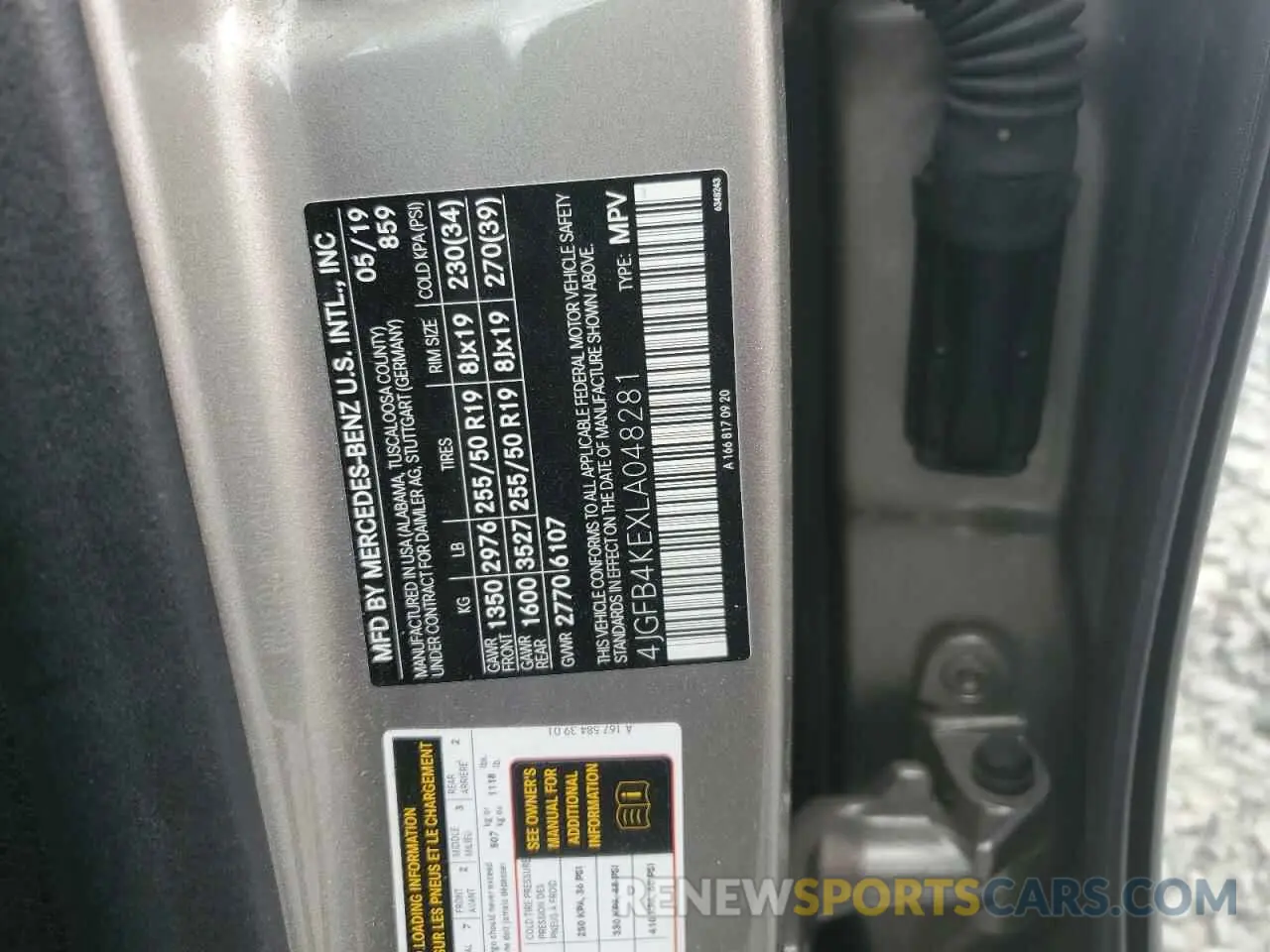 13 Photograph of a damaged car 4JGFB4KEXLA048281 MERCEDES-BENZ GLE-CLASS 2020