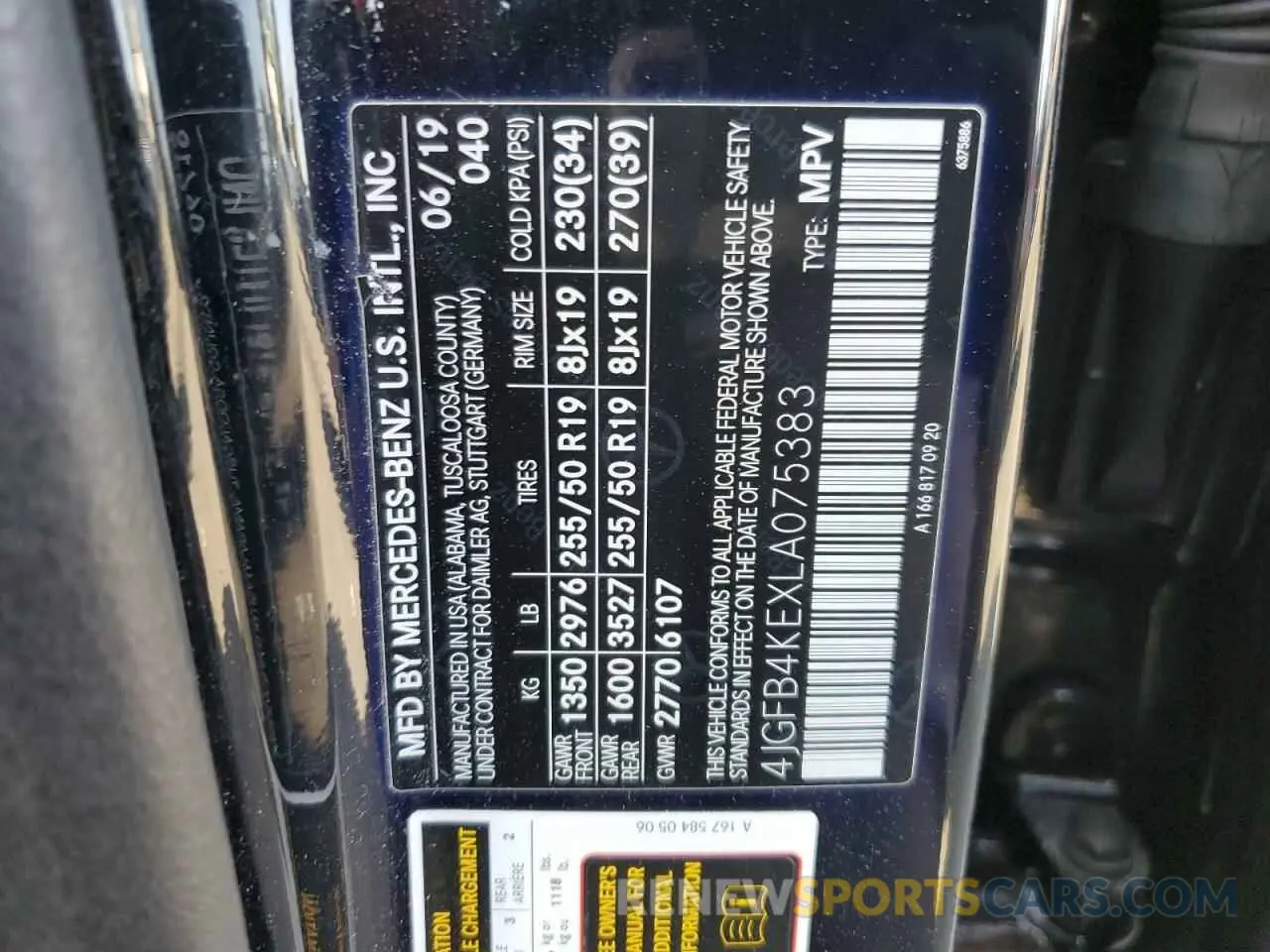 14 Photograph of a damaged car 4JGFB4KEXLA075383 MERCEDES-BENZ GLE-CLASS 2020
