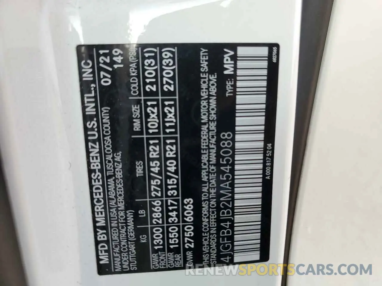 14 Photograph of a damaged car 4JGFB4JB2MA545088 MERCEDES-BENZ GLE-CLASS 2021